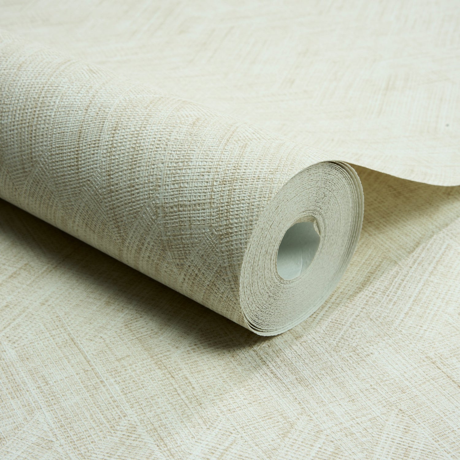 Textile Plain Wallpaper in cream color - pattern number A78301 - by Grandeco in the Textured Vibes collection