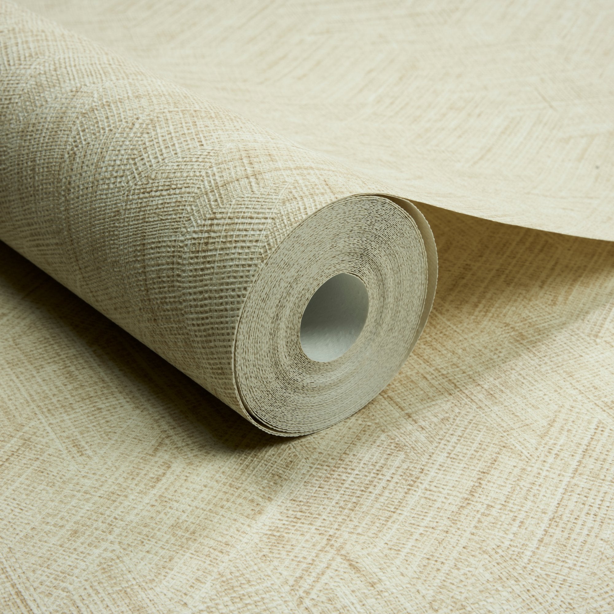 Textile Plain Wallpaper in beige color - pattern number A78302 - by Grandeco in the Textured Vibes collection
