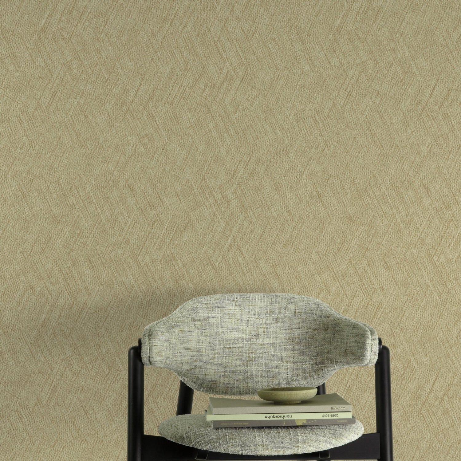 Textile Plain Wallpaper in green color - pattern number A78306 - by Grandeco in the Textured Vibes collection
