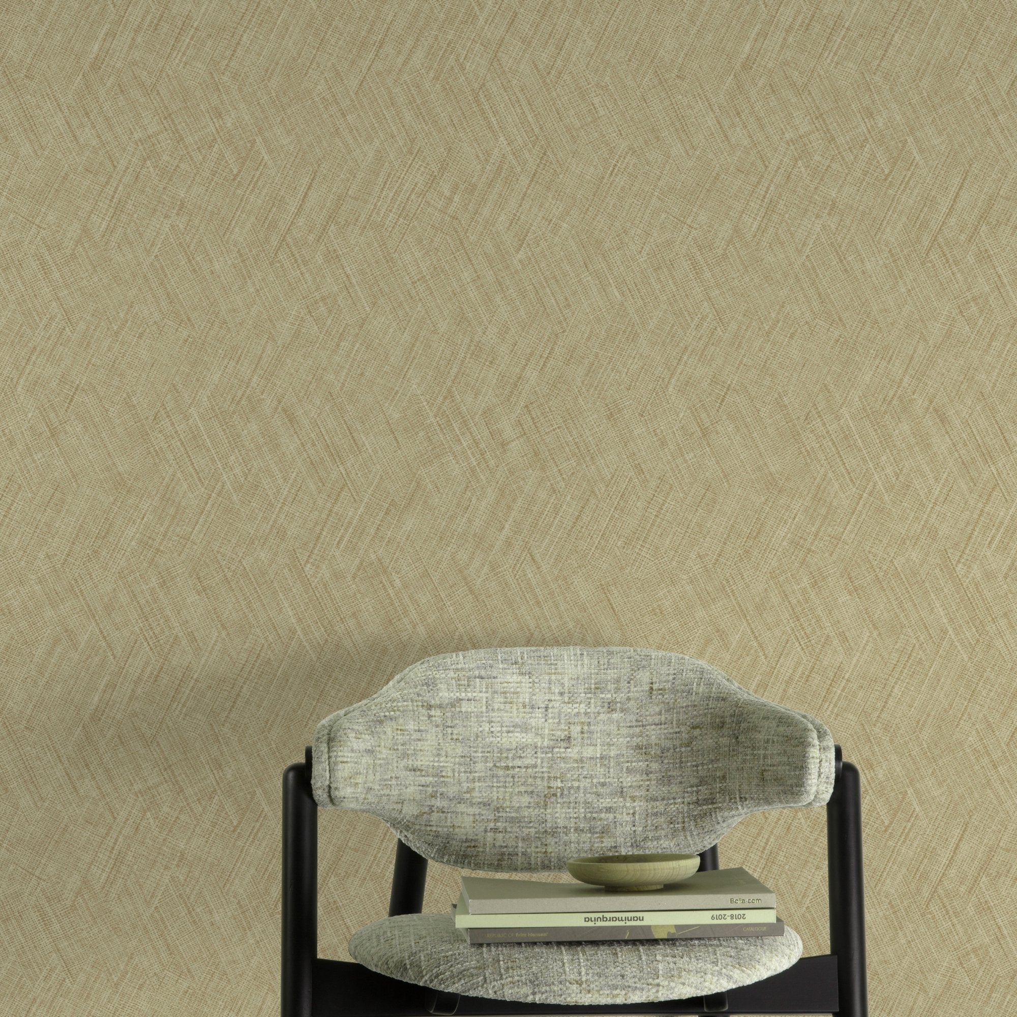 Textile Plain Wallpaper in green color - pattern number A78306 - by Grandeco in the Textured Vibes collection