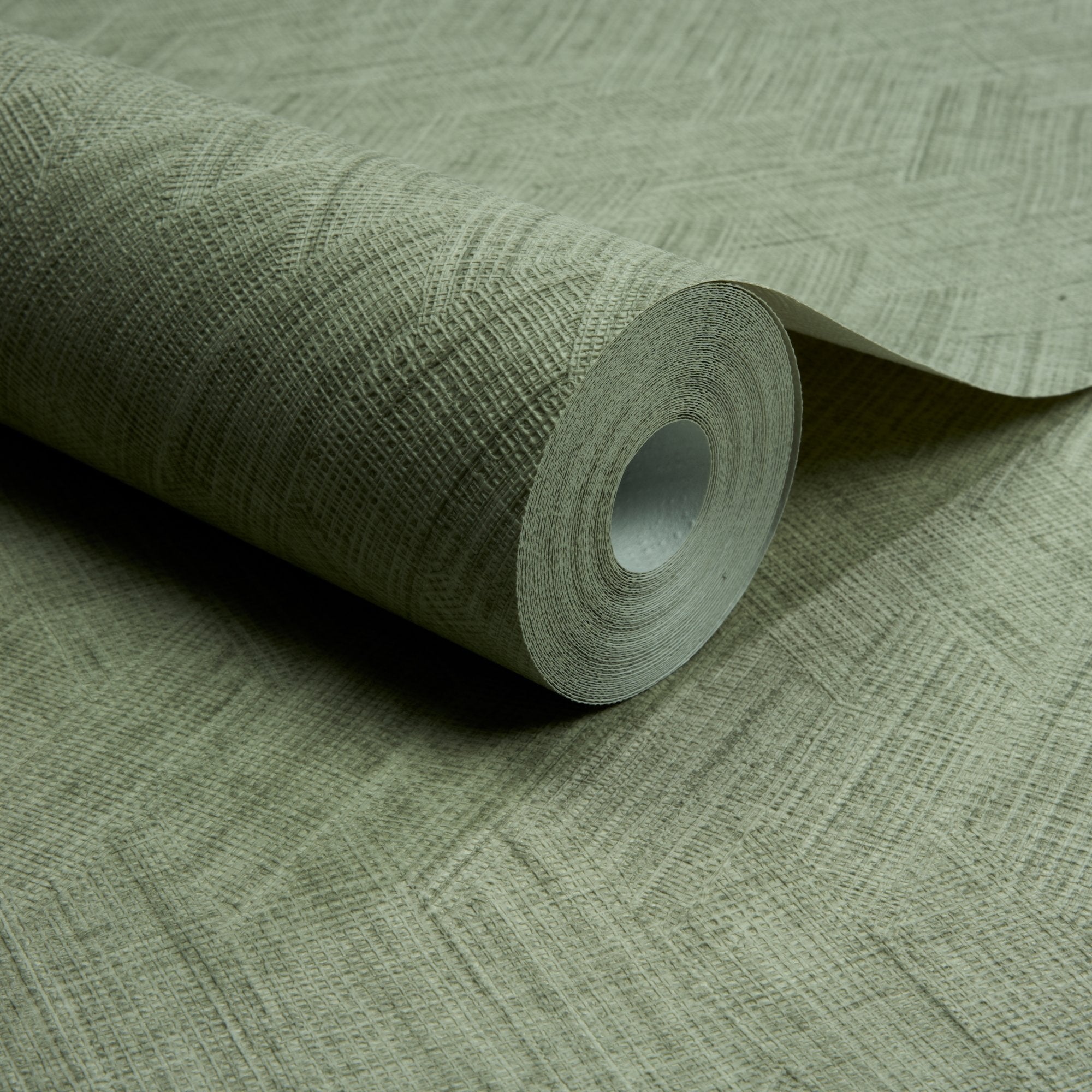 Textile Plain Wallpaper in green color - pattern number A78307 - by Grandeco in the Textured Vibes collection