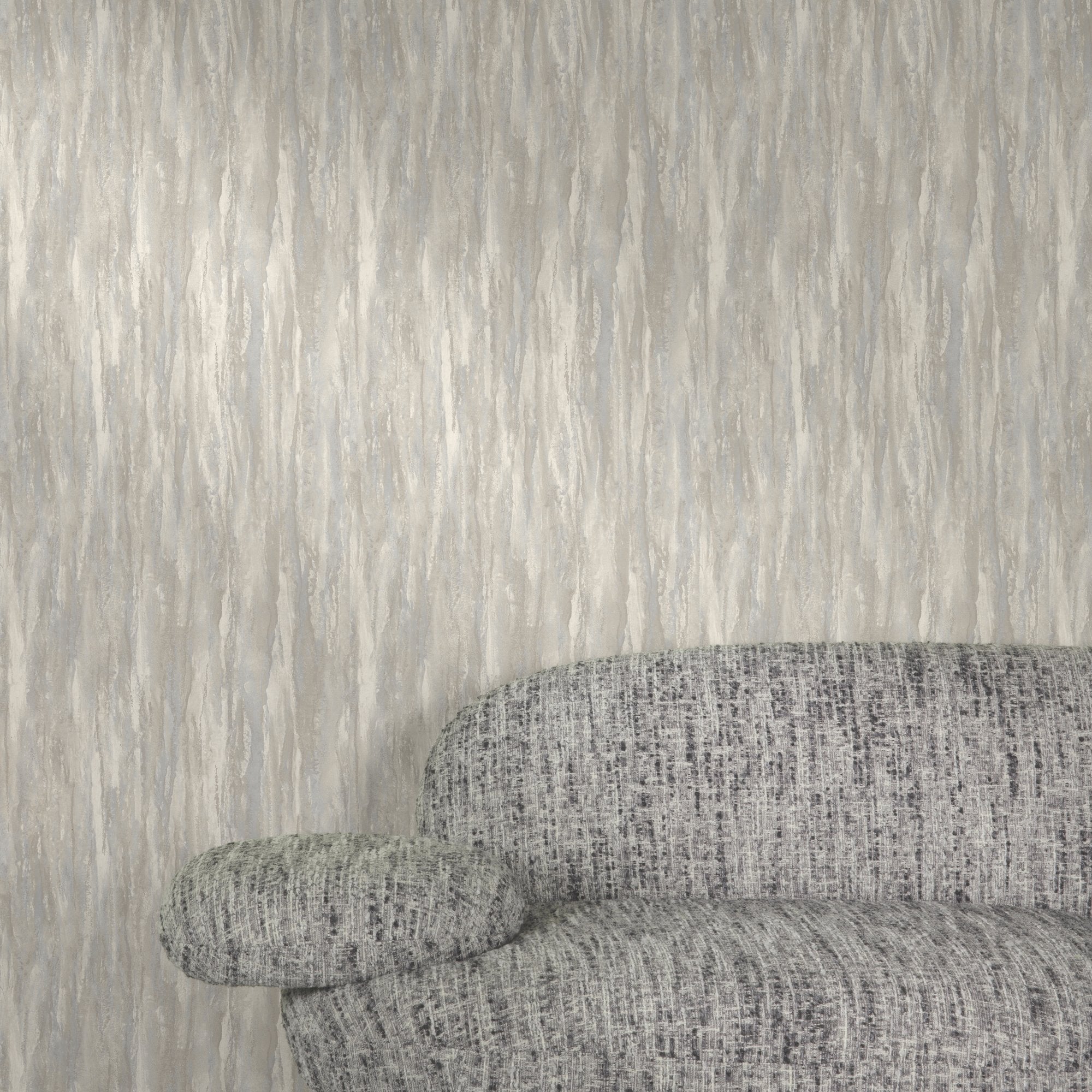 Patinated Plain Wallpaper in grey color - pattern number A78502 - by Grandeco in the Textured Vibes collection