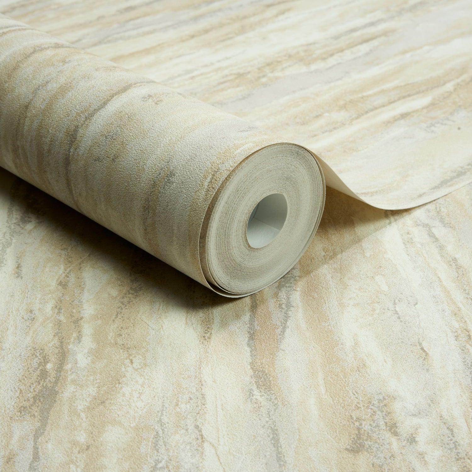 Patinated Plain Wallpaper in beige color - pattern number A78504 - by Grandeco in the Textured Vibes collection