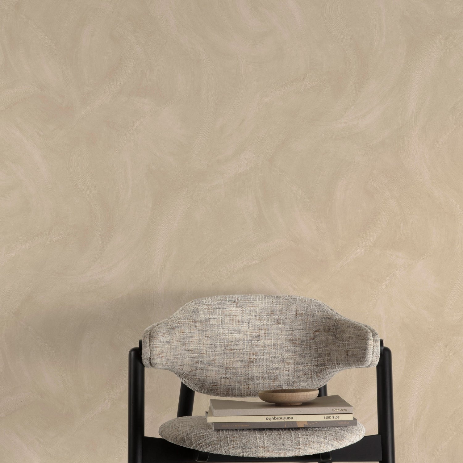 Authentic Plaster Plain Wallpaper in beige color - pattern number A78704 - by Grandeco in the Textured Vibes collection