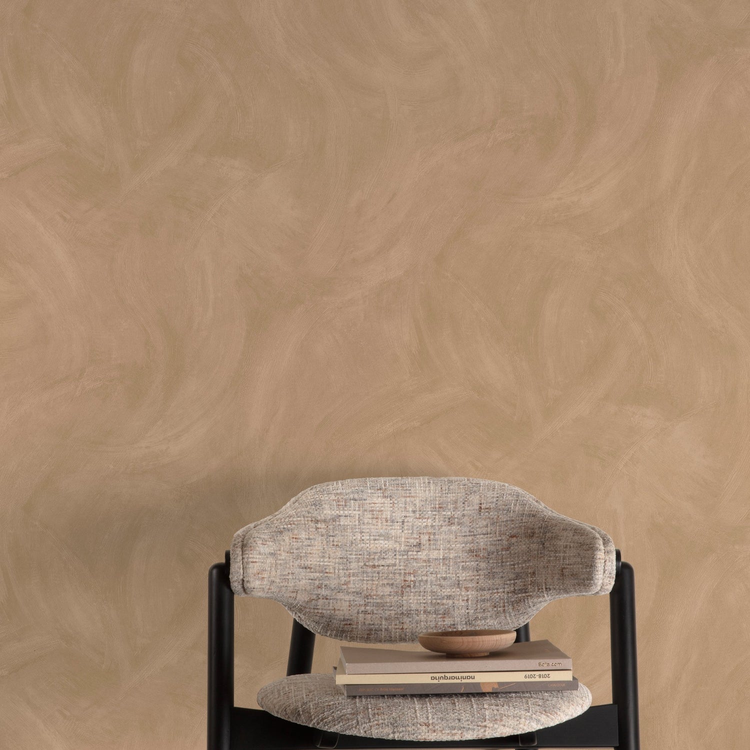 Authentic Plaster Plain Wallpaper in brown color - pattern number A78705 - by Grandeco in the Textured Vibes collection
