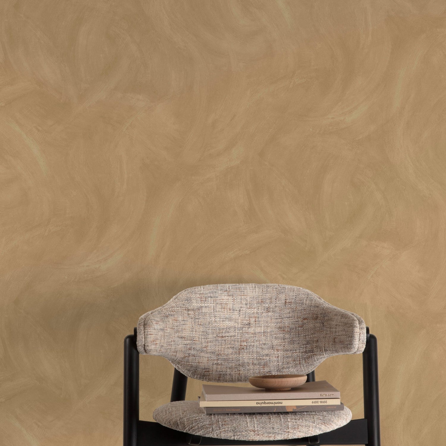 Authentic Plaster Plain Wallpaper in brown color - pattern number A78707 - by Grandeco in the Textured Vibes collection