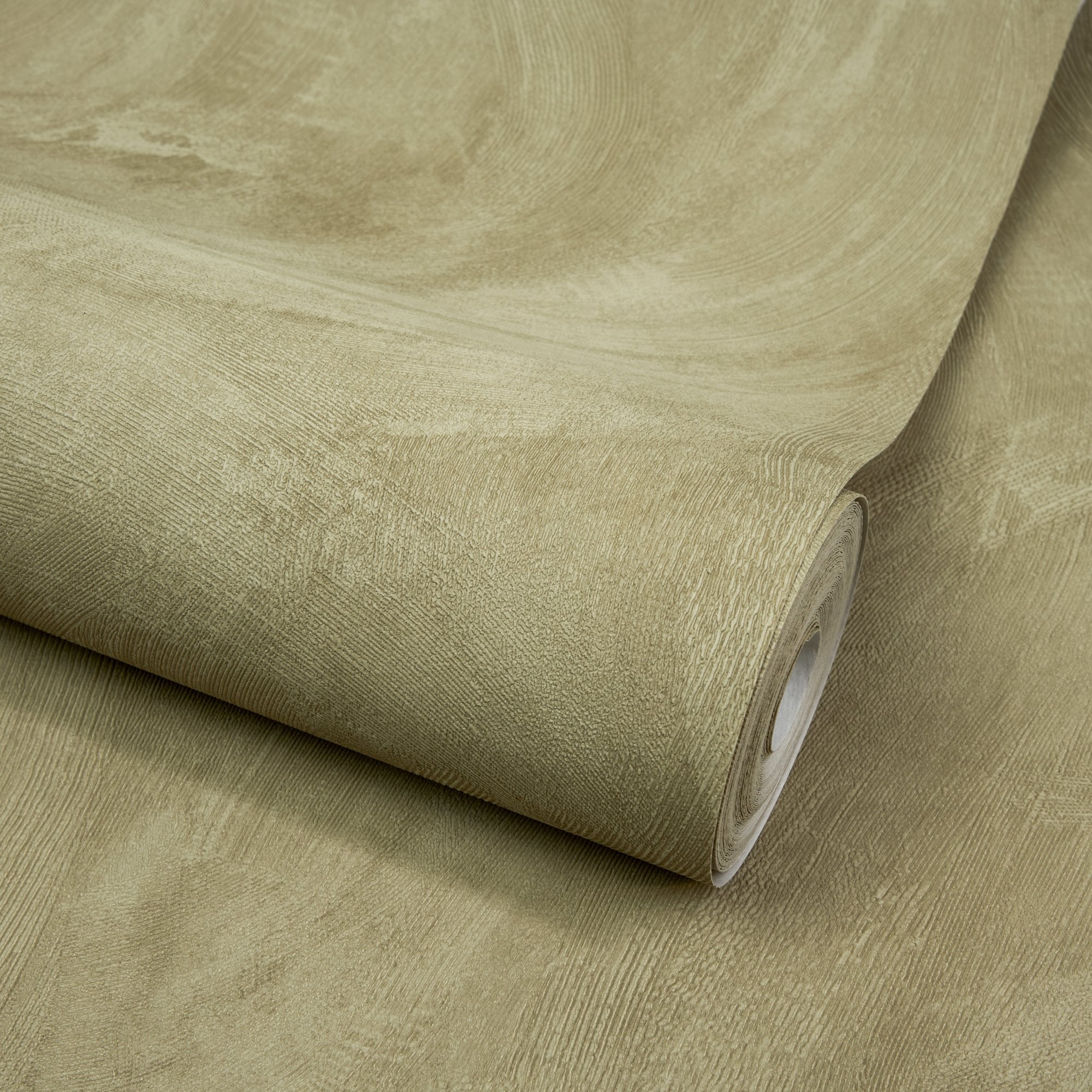 Authentic Plaster Plain Wallpaper in green color - pattern number A78708 - by Grandeco in the Textured Vibes collection