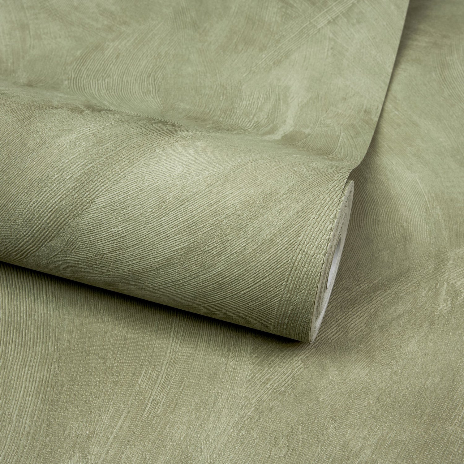 Authentic Plaster Plain Wallpaper in green color - pattern number A78709 - by Grandeco in the Textured Vibes collection