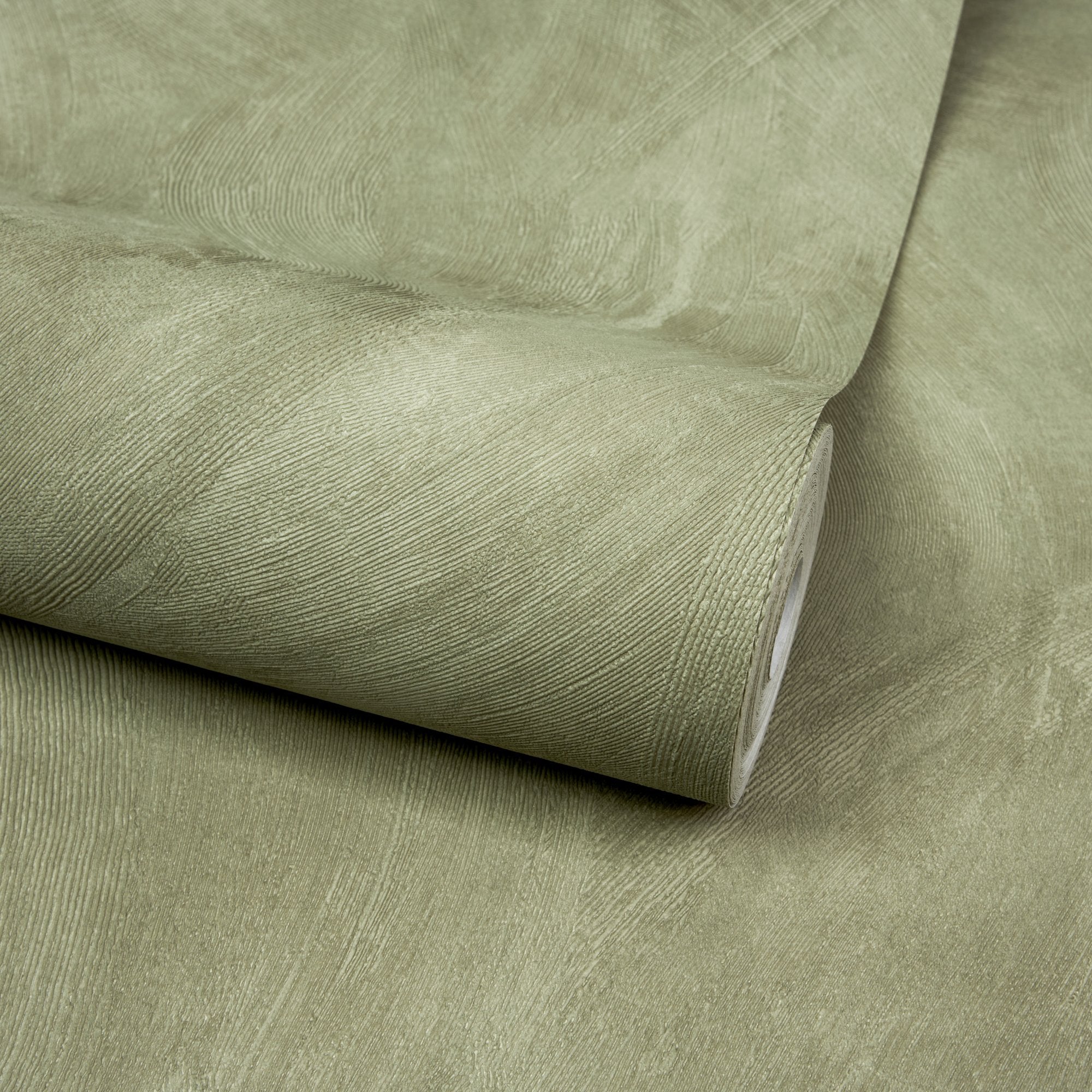 Authentic Plaster Plain Wallpaper in green color - pattern number A78709 - by Grandeco in the Textured Vibes collection