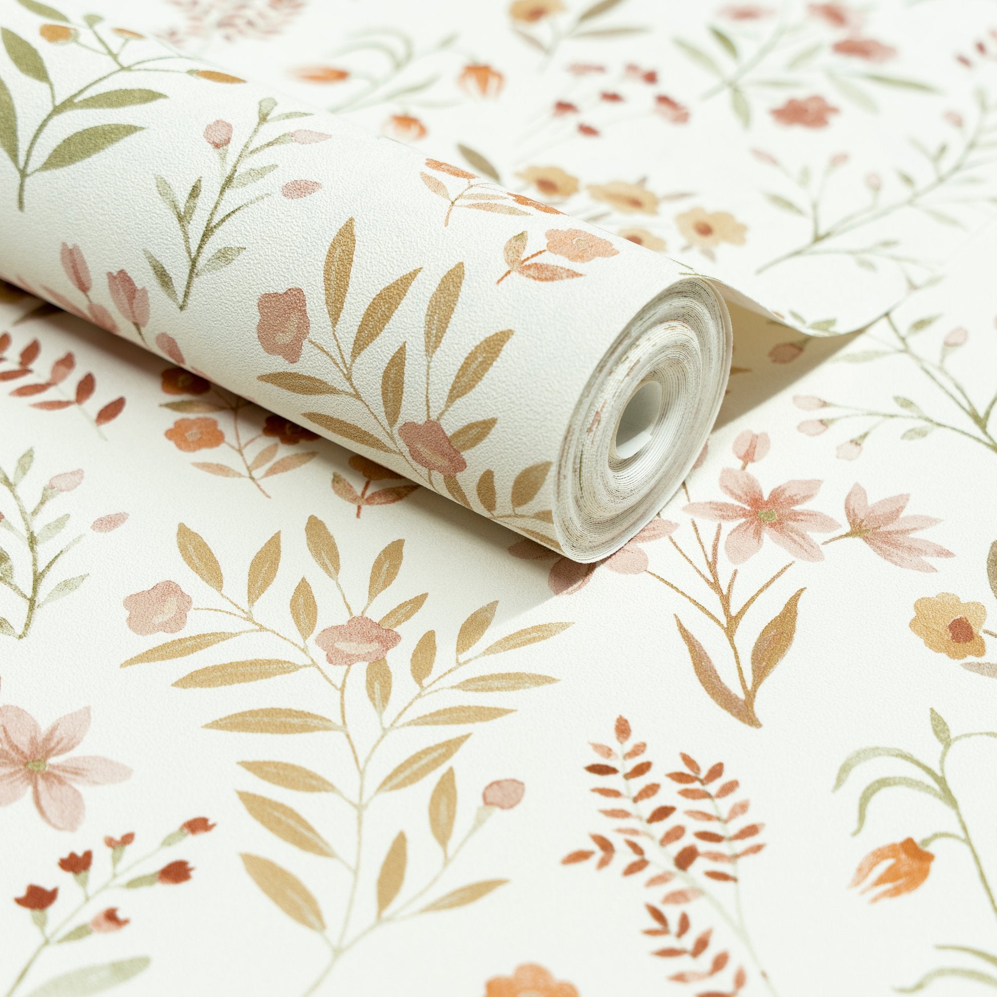 Classical Floral All-over Wallpaper in multi-colored color - pattern number INA80102 - by Grandeco in the Inia collection