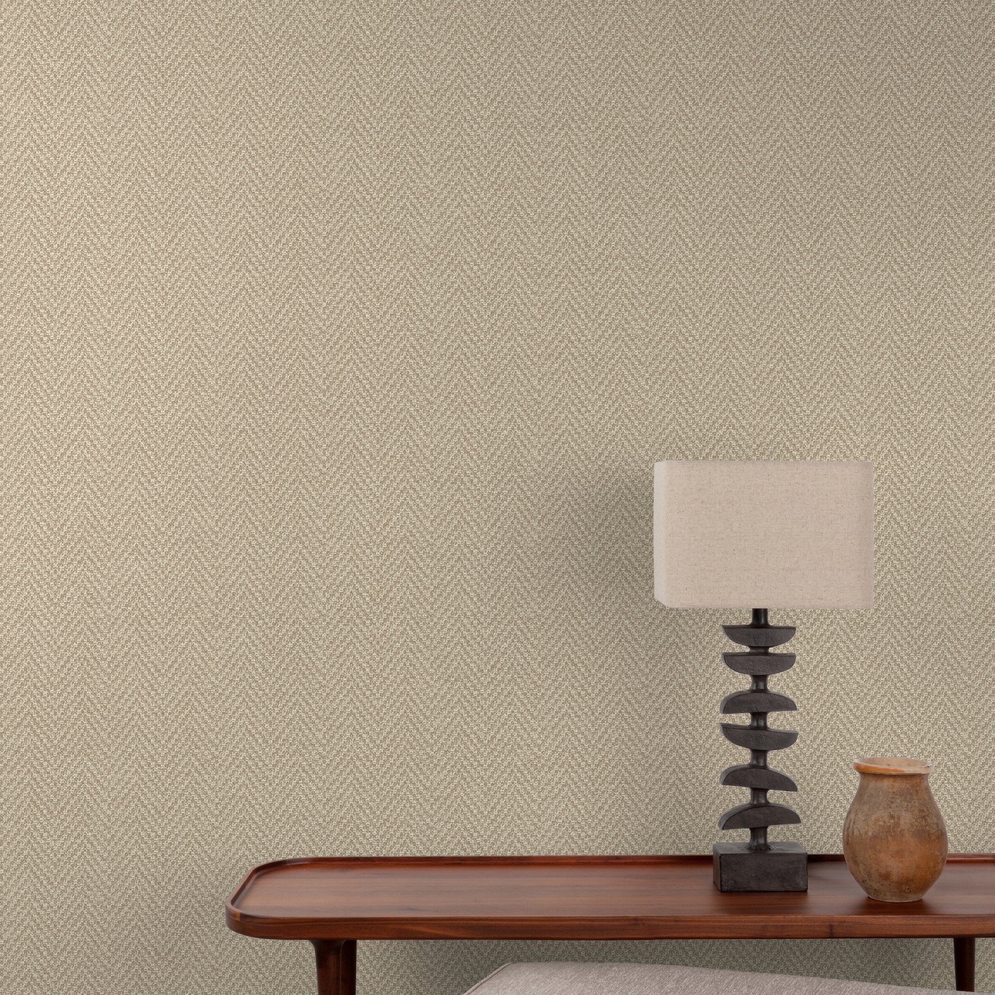 Faux Unis Natural Wallpaper in brown color - pattern number A86205 - by Grandeco in the Structured Walls collection