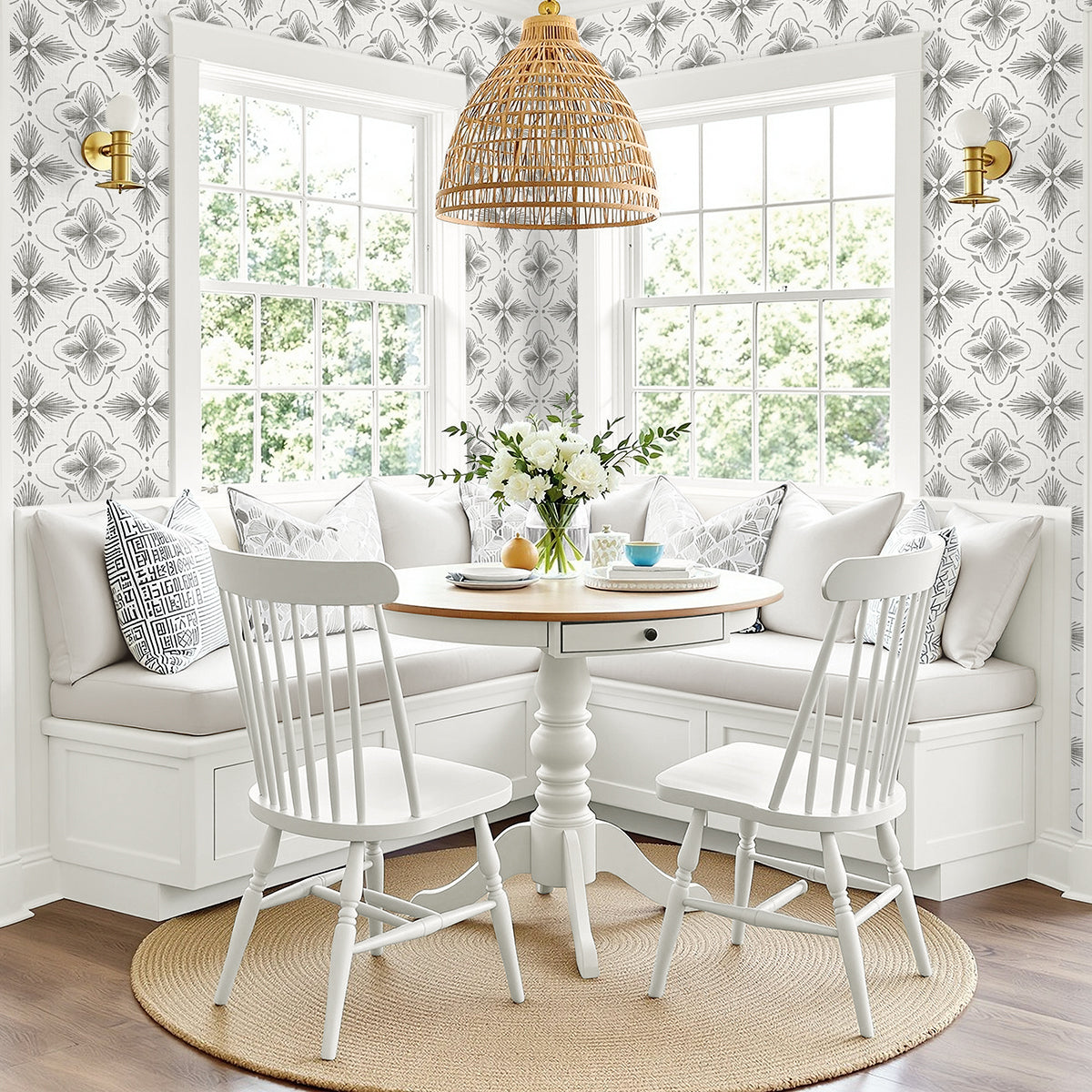 Sari Wallpaper in conte crayon color - pattern number AG60400 - by Seabrook in the Bali Tropical collection