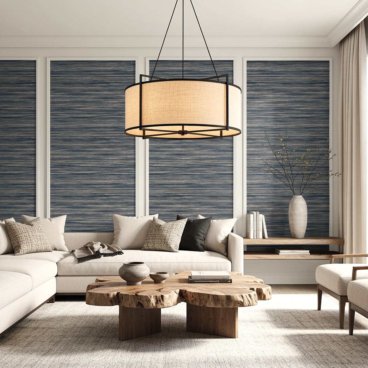Gita Wallpaper in ink wash color - pattern number AG60802 - by Seabrook in the Bali Tropical collection