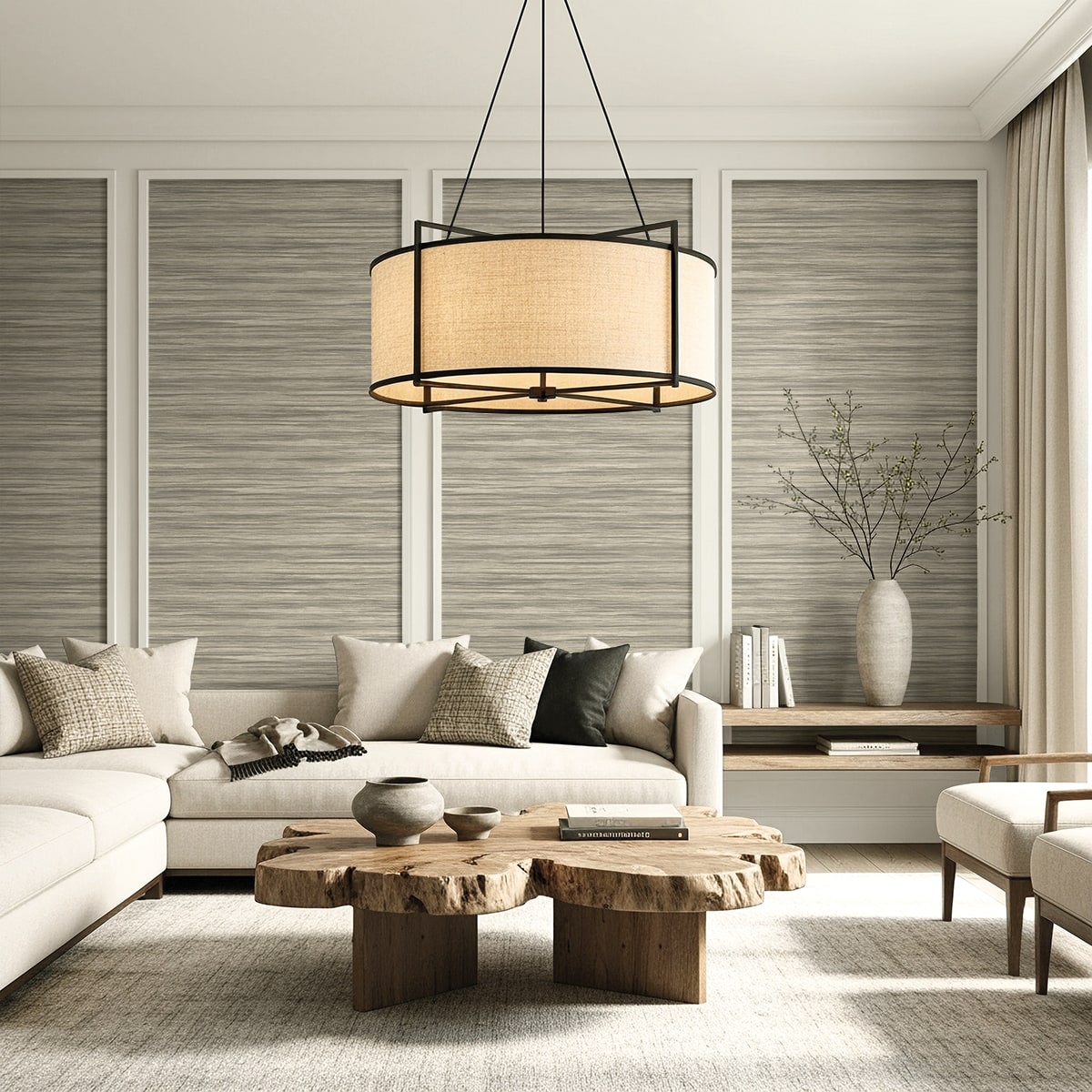 Gita Wallpaper in tan color - pattern number AG60805 - by Seabrook in the Bali Tropical collection