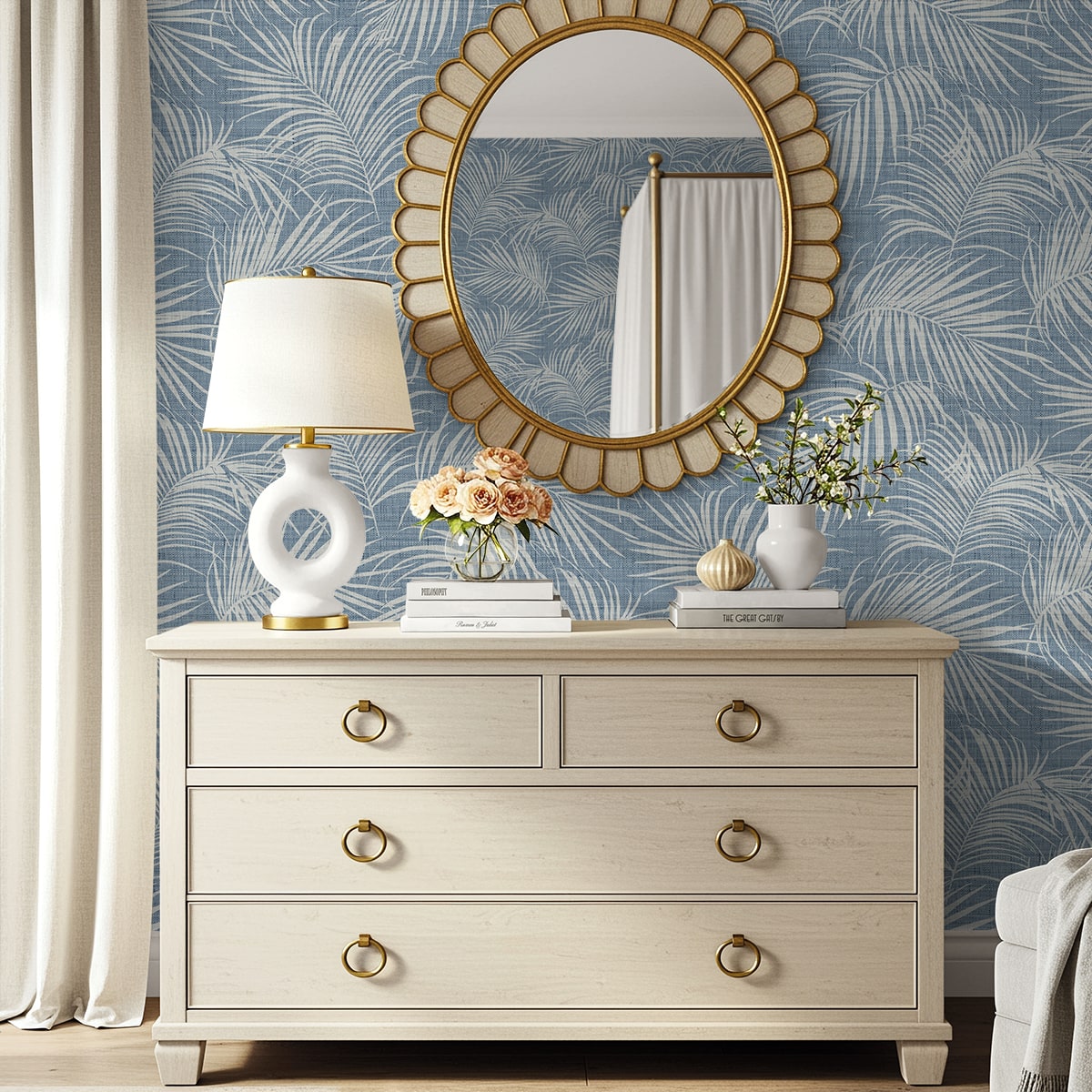 Jiva Wallpaper in nile color - pattern number AG60902 - by Seabrook in the Bali Tropical collection