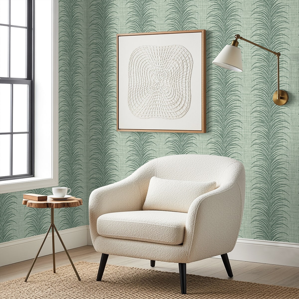 Aruna Wallpaper in celadon color - pattern number AG61104 - by Seabrook in the Bali Tropical collection