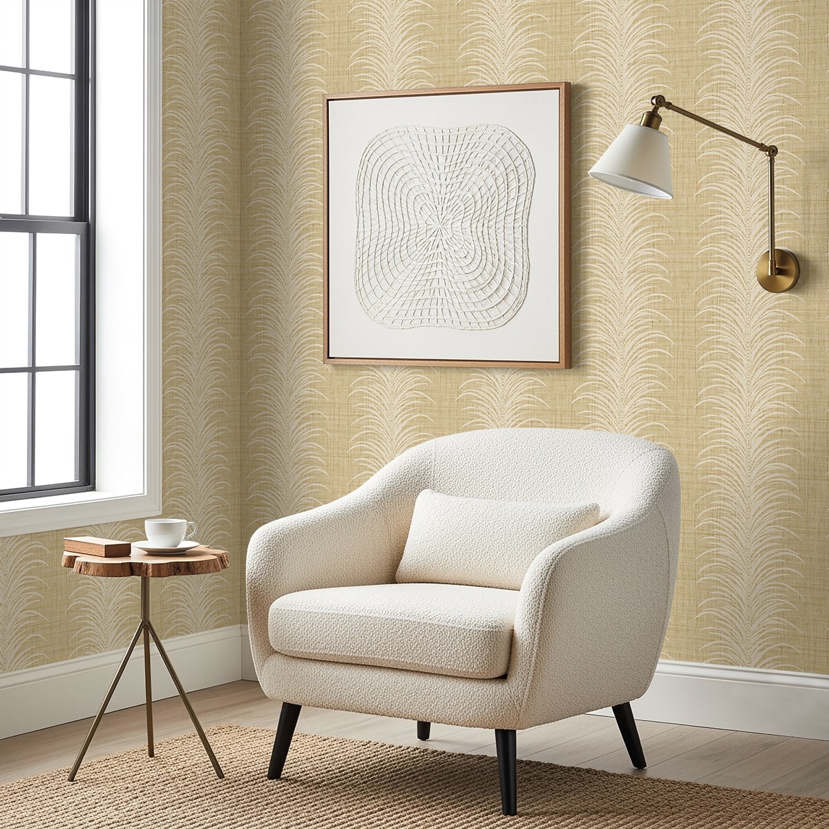 Aruna Wallpaper in honeycomb color - pattern number AG61105 - by Seabrook in the Bali Tropical collection