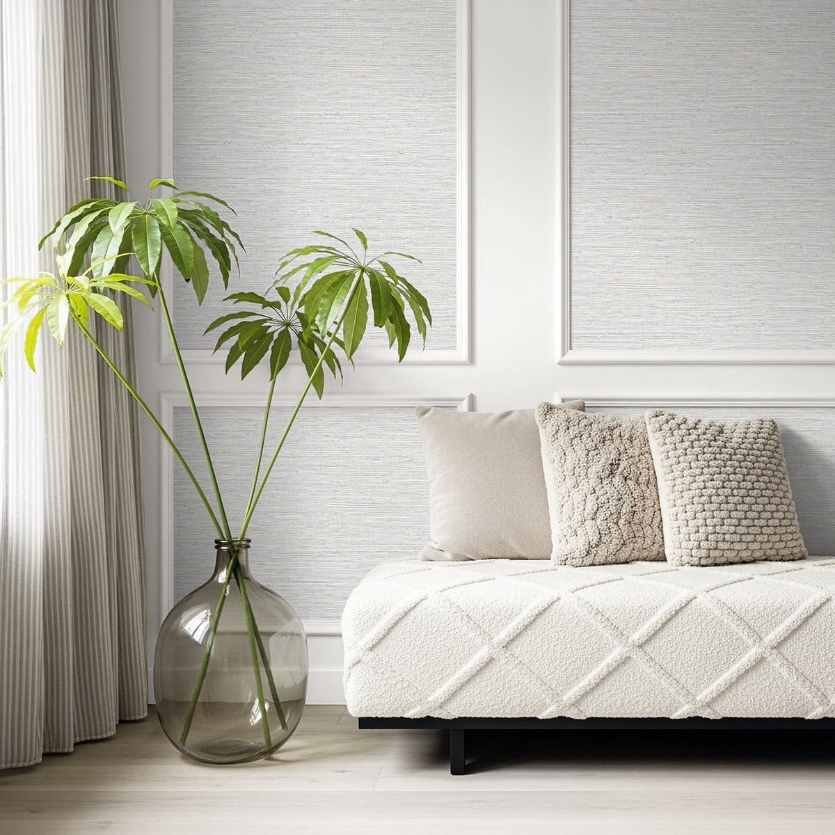 Darma Wallpaper in foam color - pattern number AG61500 - by Seabrook in the Bali Tropical collection