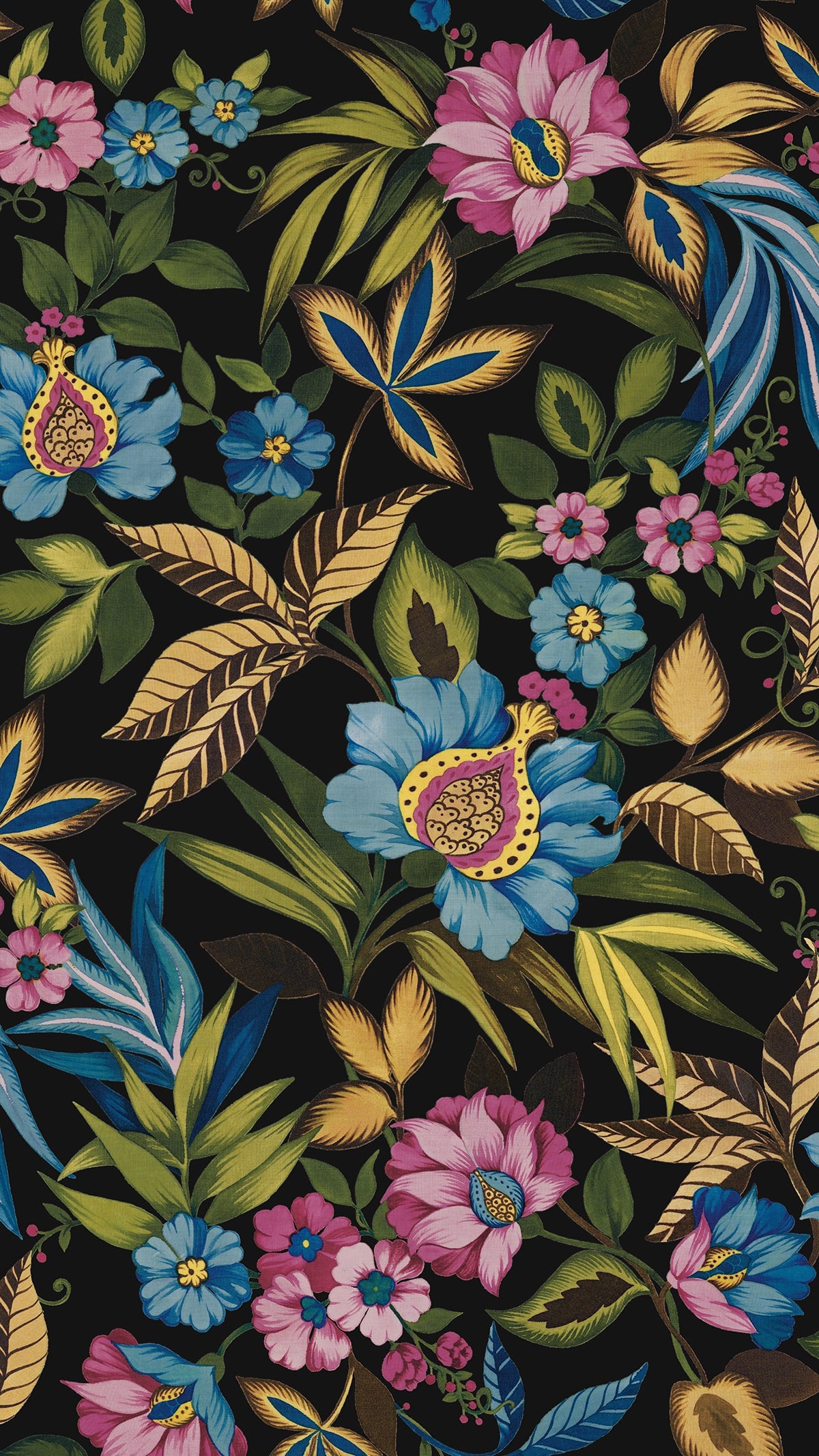 Raya Wallpaper in late night color - pattern number AG61600 - by Seabrook in the Bali Tropical collection