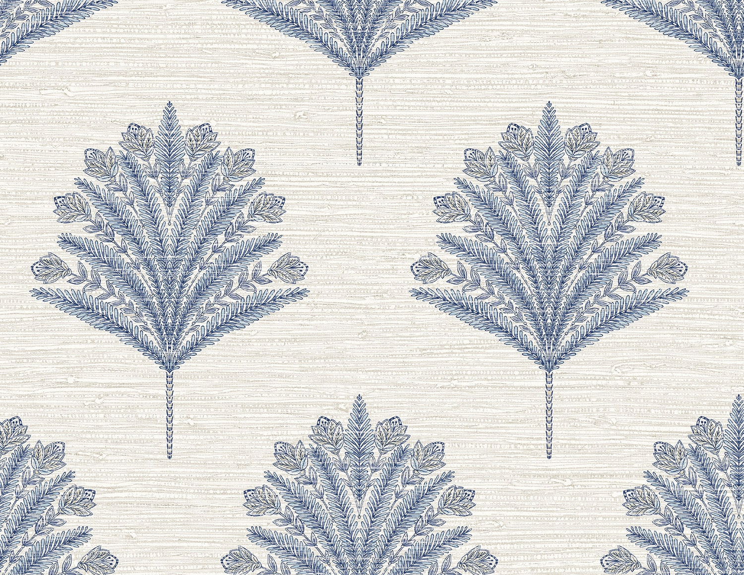 Harta Wallpaper in inky color - pattern number AG61902 - by Seabrook in the Bali Tropical collection