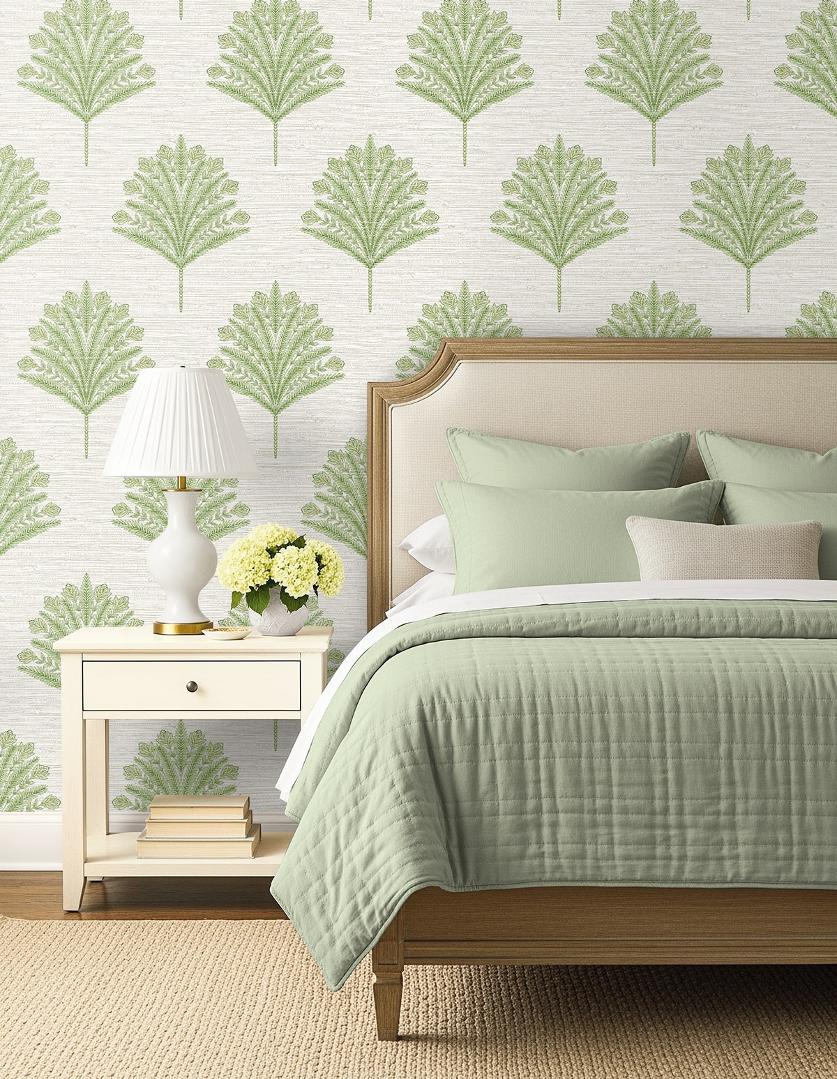 Harta Wallpaper in green tea color - pattern number AG61904 - by Seabrook in the Bali Tropical collection