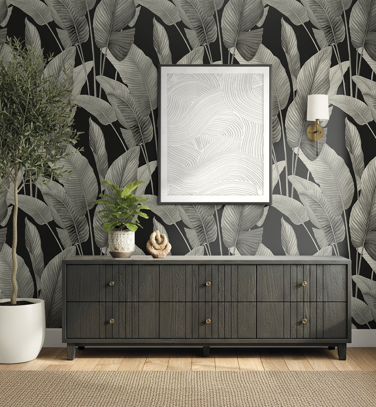 Mantra Wallpaper in gloss white color - pattern number AG62000 - by Seabrook in the Bali Tropical collection