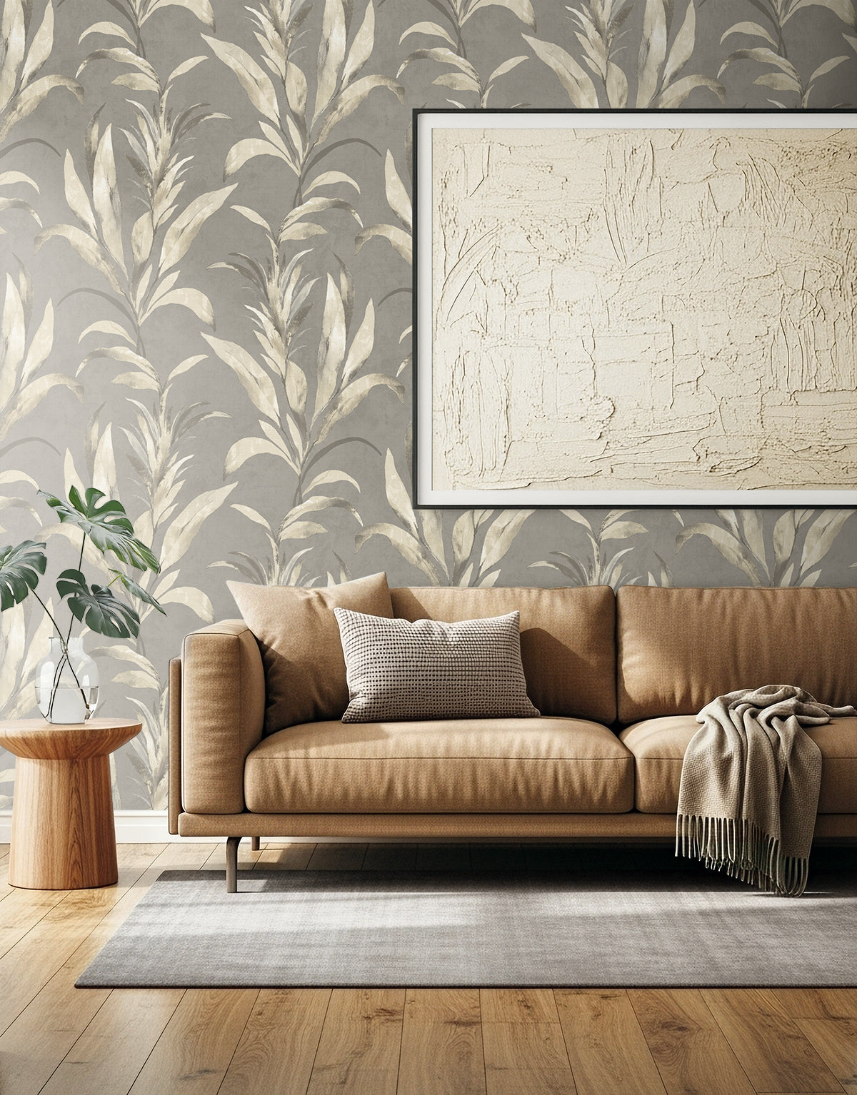 Padma Wallpaper in grey fog color - pattern number AG62708 - by Seabrook in the Bali Tropical collection