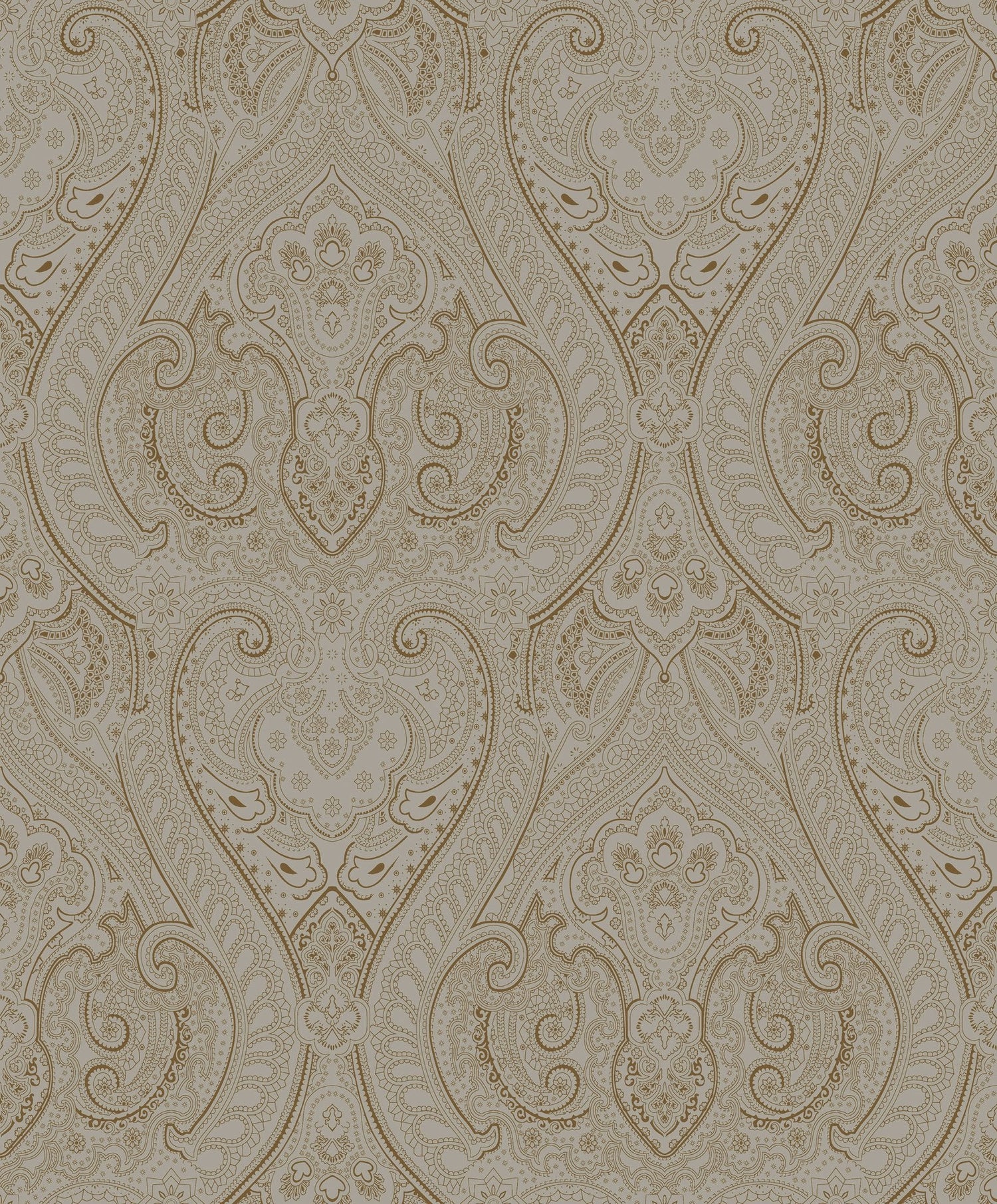 Lace wallpaper in bronze brown color - pattern number AM22002-2 - by Galerie in the Zen collection