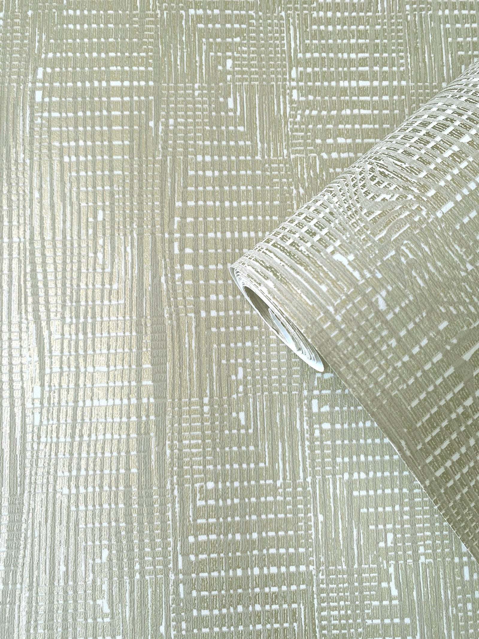 Loose Weave wallpaper in beige color - pattern number AM22003-4 - by Galerie in the Elegance collection