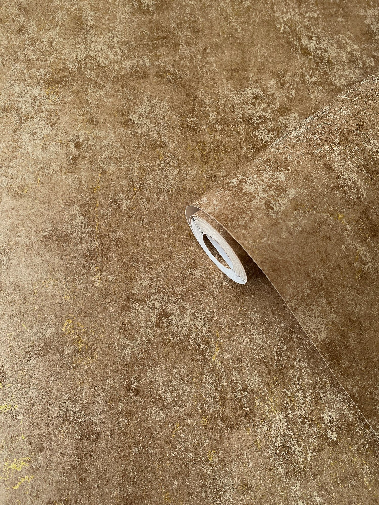 Metallic Plaster wallpaper in bronze brown color - pattern number AM22009-5 - by Galerie in the Elegance collection