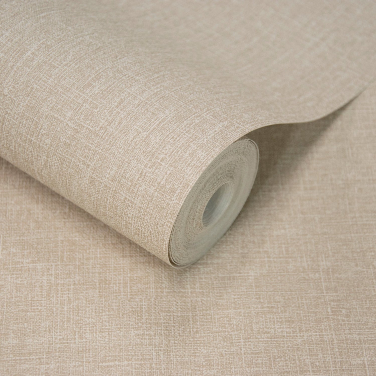 Textile Plain Wallpaper in beige color - pattern number AT1005 - by Grandeco in the Atmosphere collection