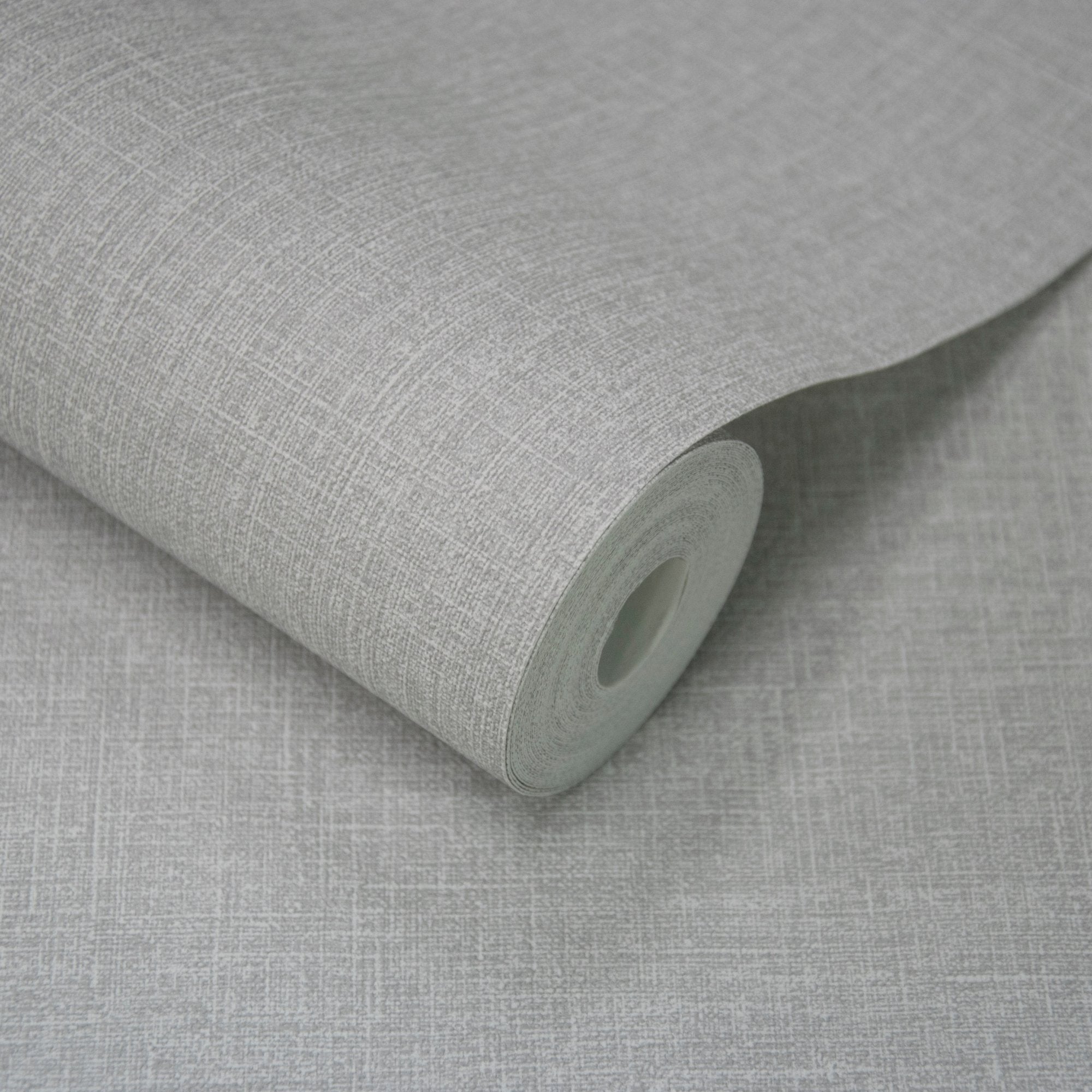Textile Plain Wallpaper in grey color - pattern number AT1010 - by Grandeco in the Atmosphere collection