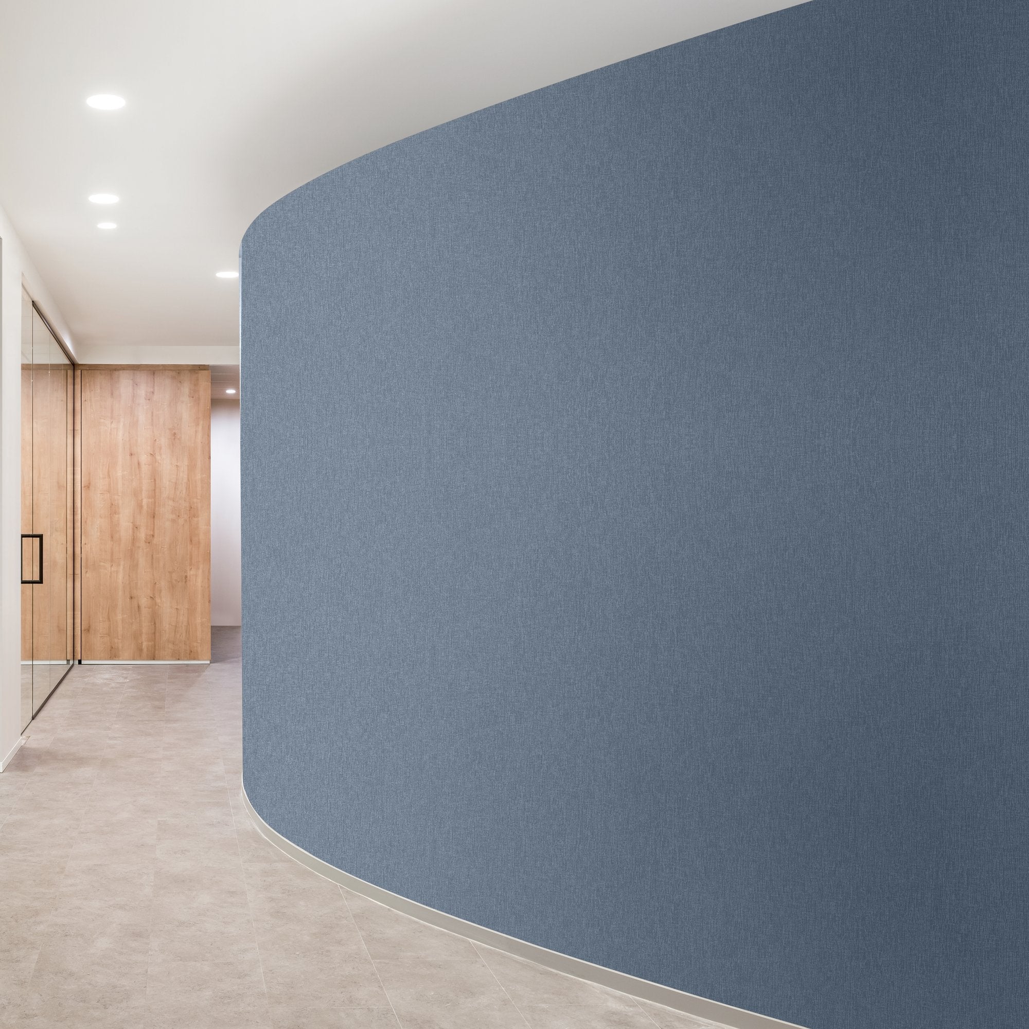 Textile Plain Wallpaper in blue color - pattern number AT1024 - by Grandeco in the Atmosphere collection