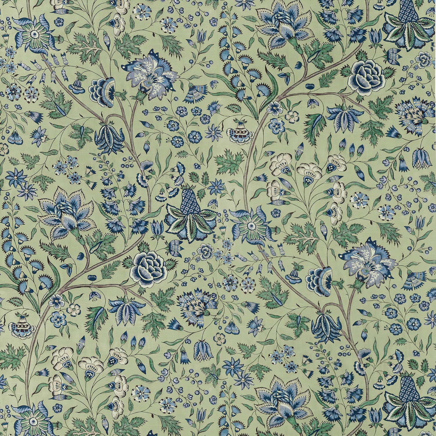 Francois Wallpaper in green and blue color - pattern number AT10727 - by Thibaut in the Clermont collection