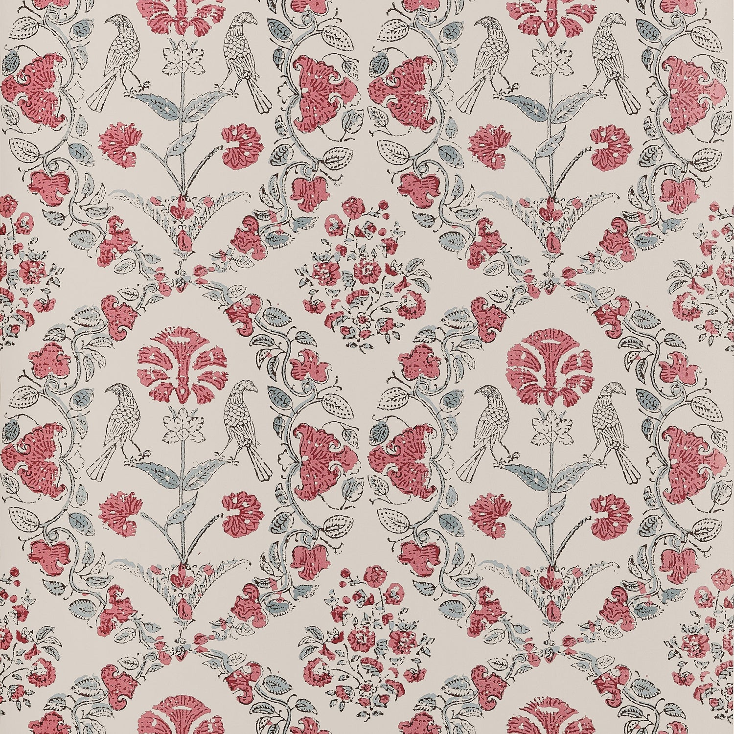 Paloma Wallpaper in red color - pattern number AT10736 - by Thibaut in the Clermont collection
