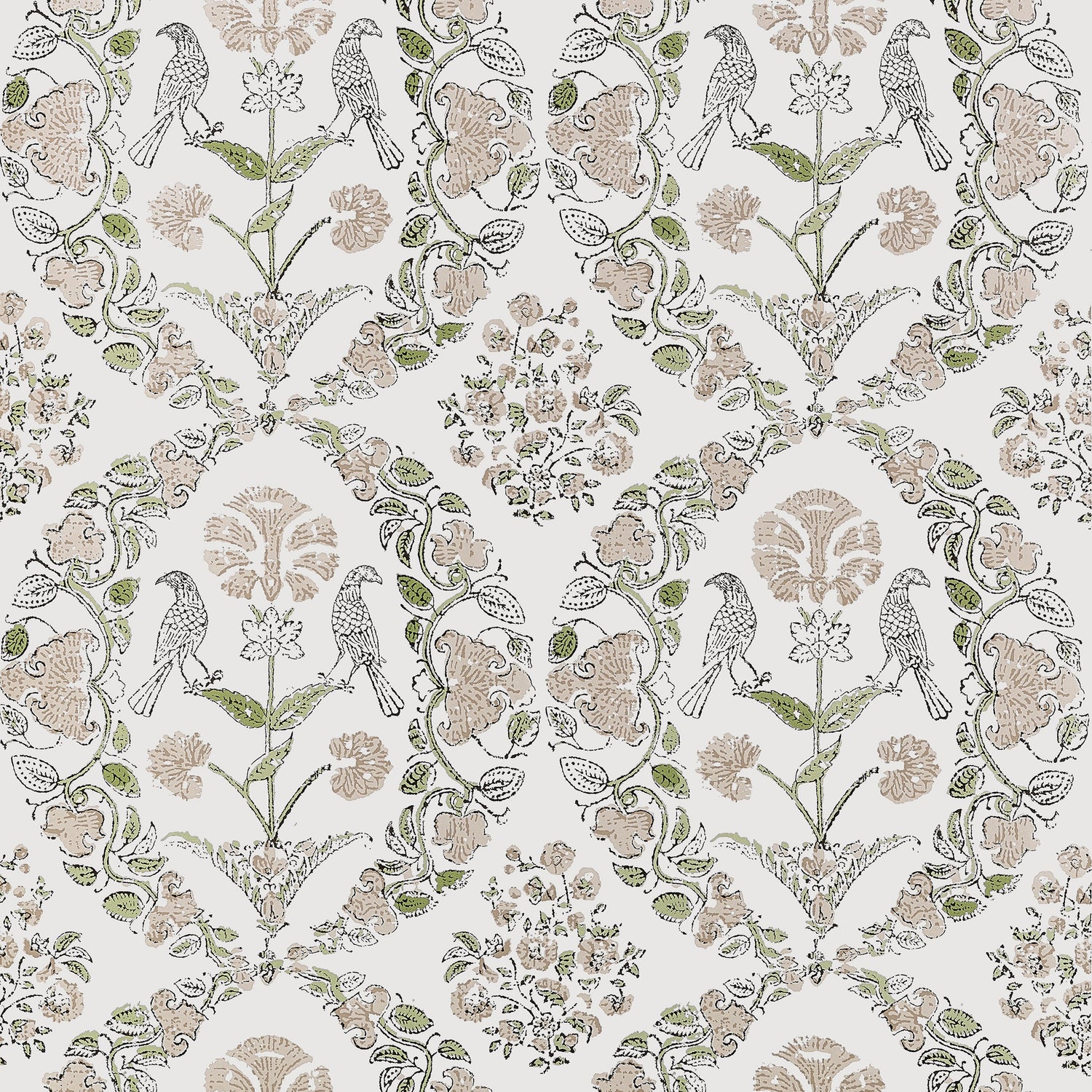 Paloma Wallpaper in beige color - pattern number AT10738 - by Thibaut in the Clermont collection
