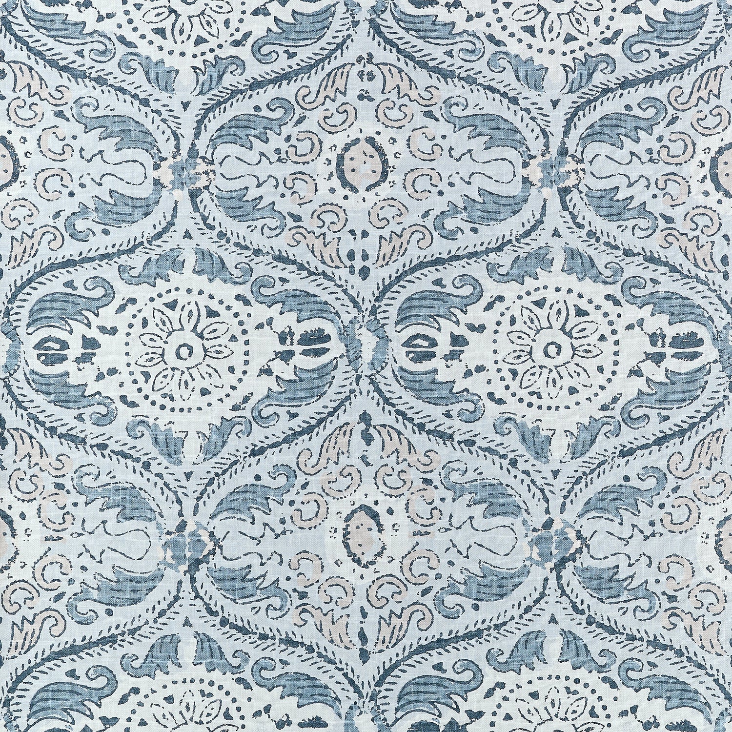 Cecilia Wallpaper in spa blue color - pattern number AT10757 - by Thibaut in the Clermont collection