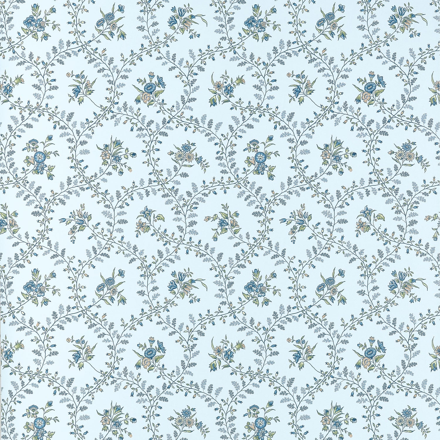 Juliette Trail Wallpaper in spa blue color - pattern number AT10761 - by Thibaut in the Clermont collection