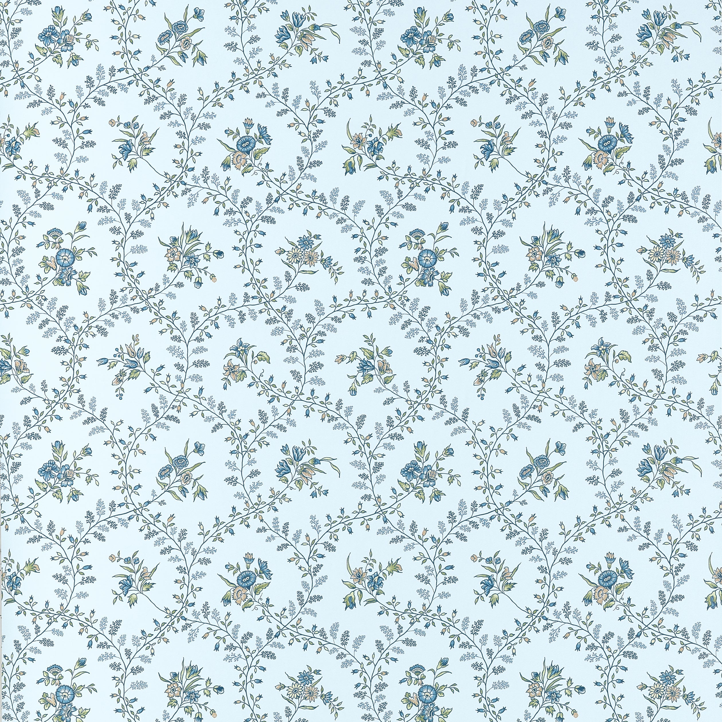 Juliette Trail Wallpaper in spa blue color - pattern number AT10761 - by Thibaut in the Clermont collection