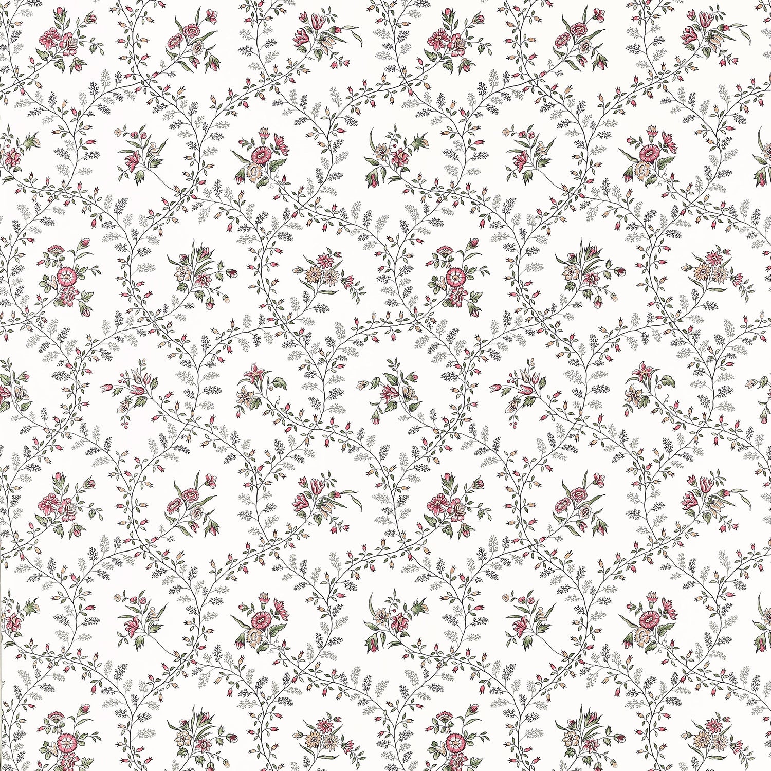 Juliette Trail Wallpaper in blue and green color - pattern number AT10764 - by Thibaut in the Clermont collection