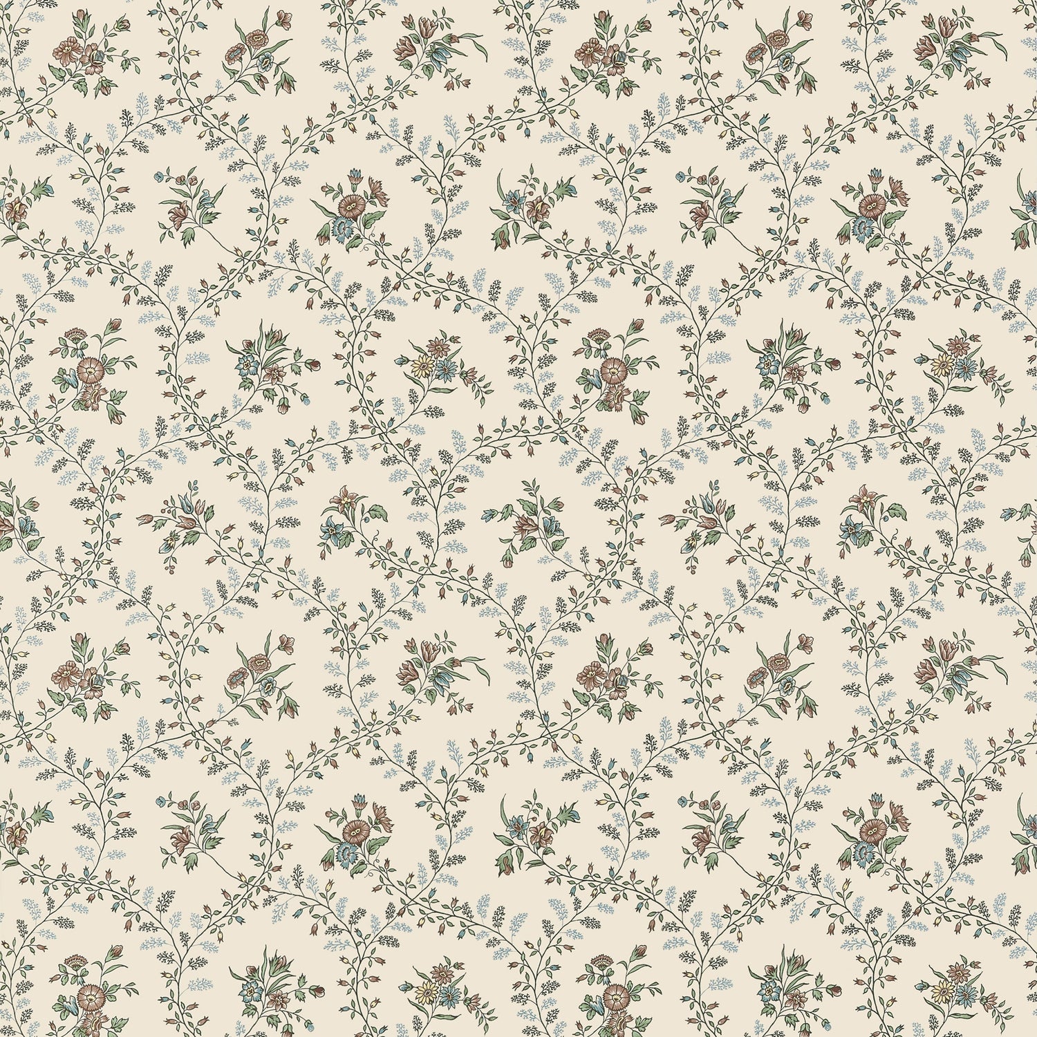 Juliette Trail Wallpaper in brown color - pattern number AT10765 - by Thibaut in the Clermont collection