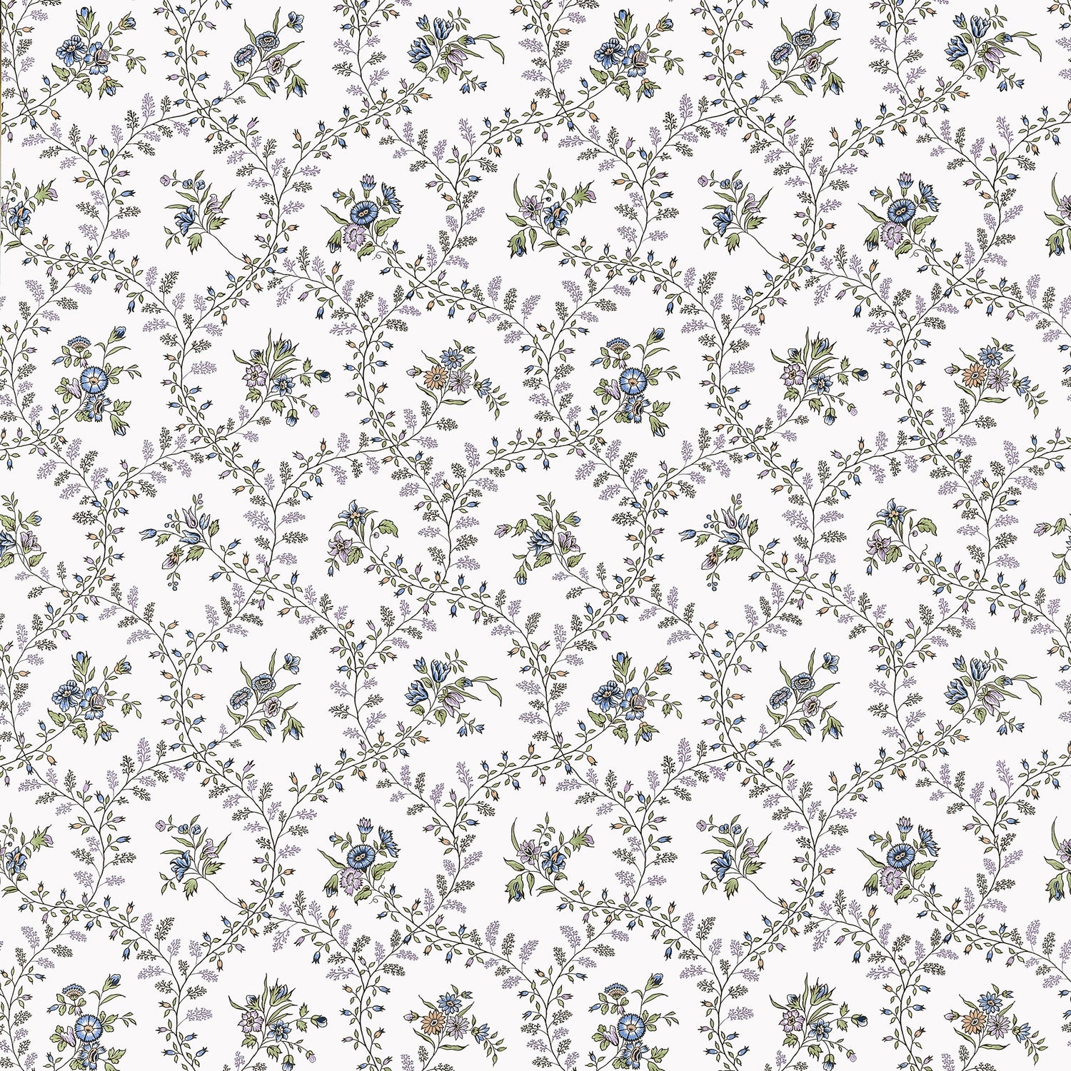 Juliette Trail Wallpaper in lavender and blue color - pattern number AT10766 - by Thibaut in the Clermont collection