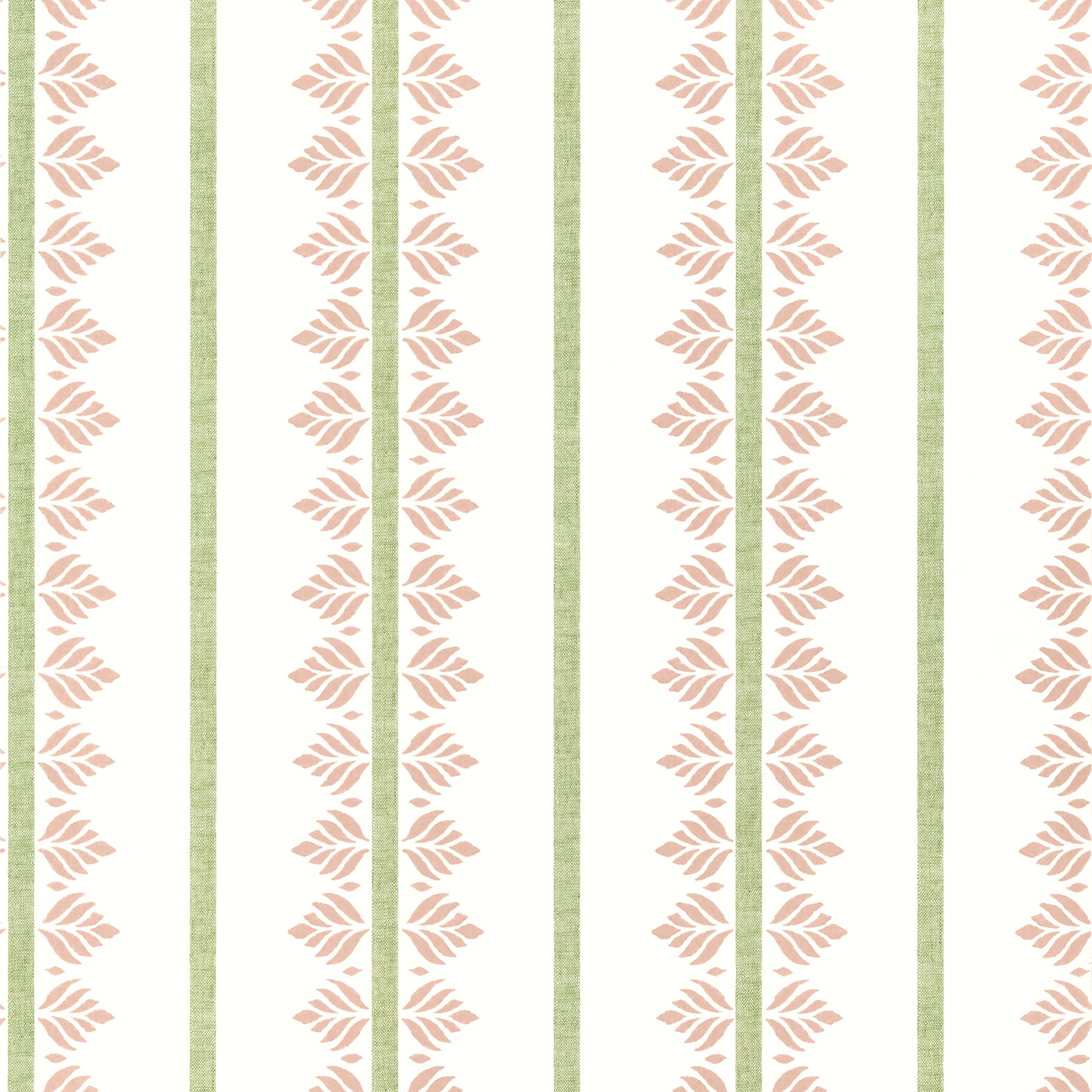 Fern Stripe wallpaper in blush color - pattern number AT15100 - by Anna French in the Antilles collection