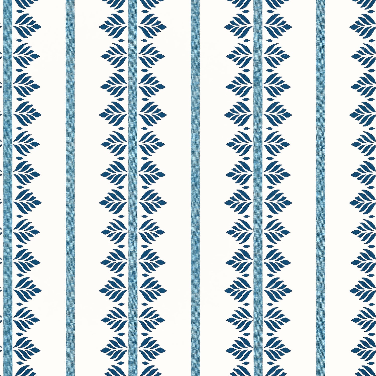 Fern Stripe wallpaper in navy color - pattern number AT15101 - by Anna French in the Antilles collection