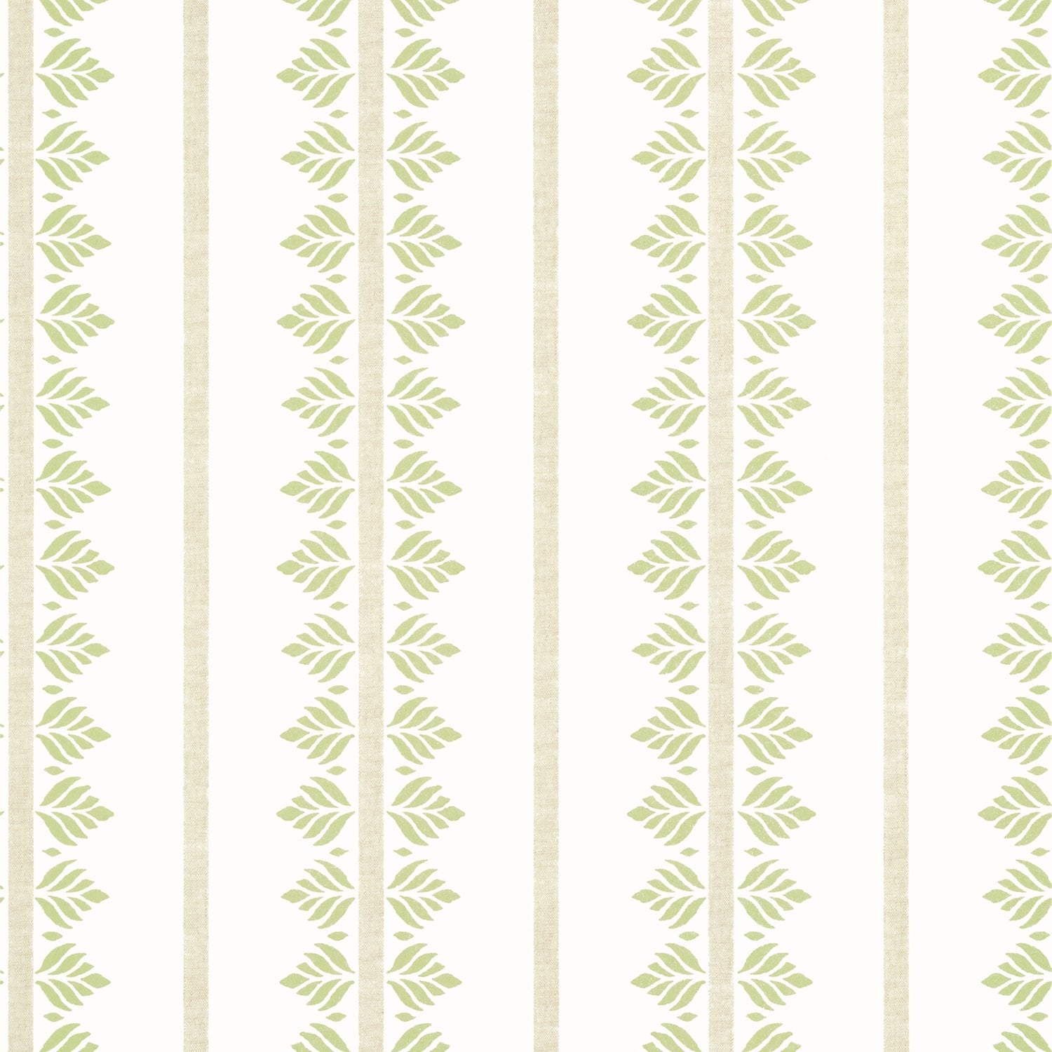 Fern Stripe wallpaper in green color - pattern number AT15102 - by Anna French in the Antilles collection