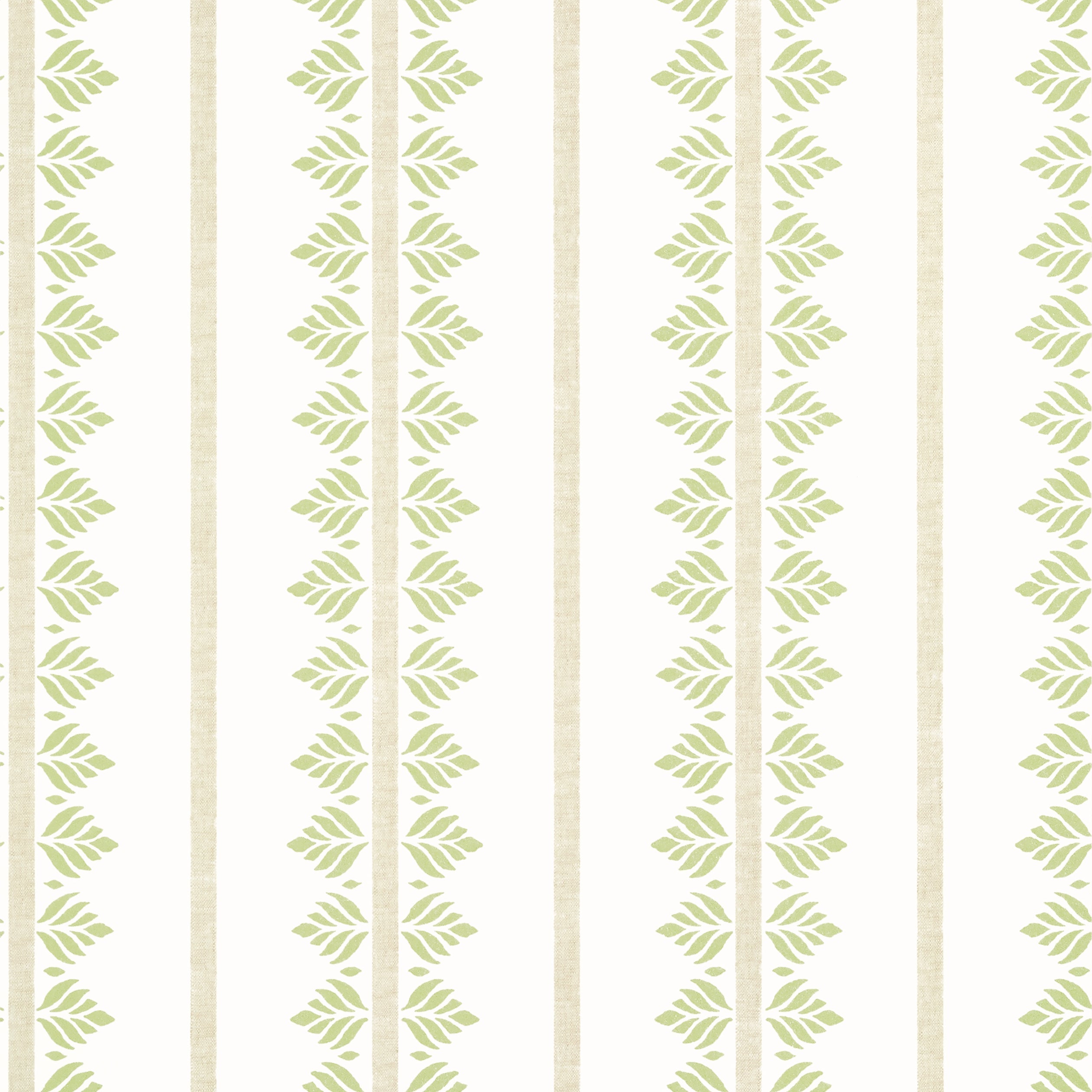 Fern Stripe wallpaper in green color - pattern number AT15102 - by Anna French in the Antilles collection