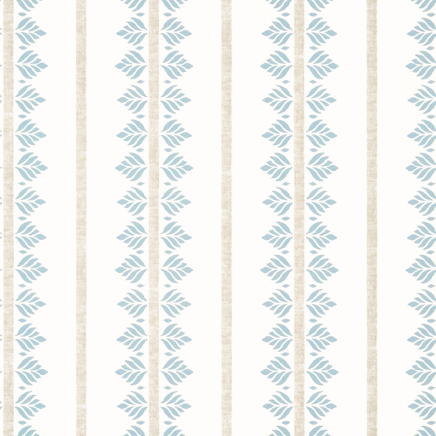 Fern Stripe wallpaper in spa blue color - pattern number AT15103 - by Anna French in the Antilles collection