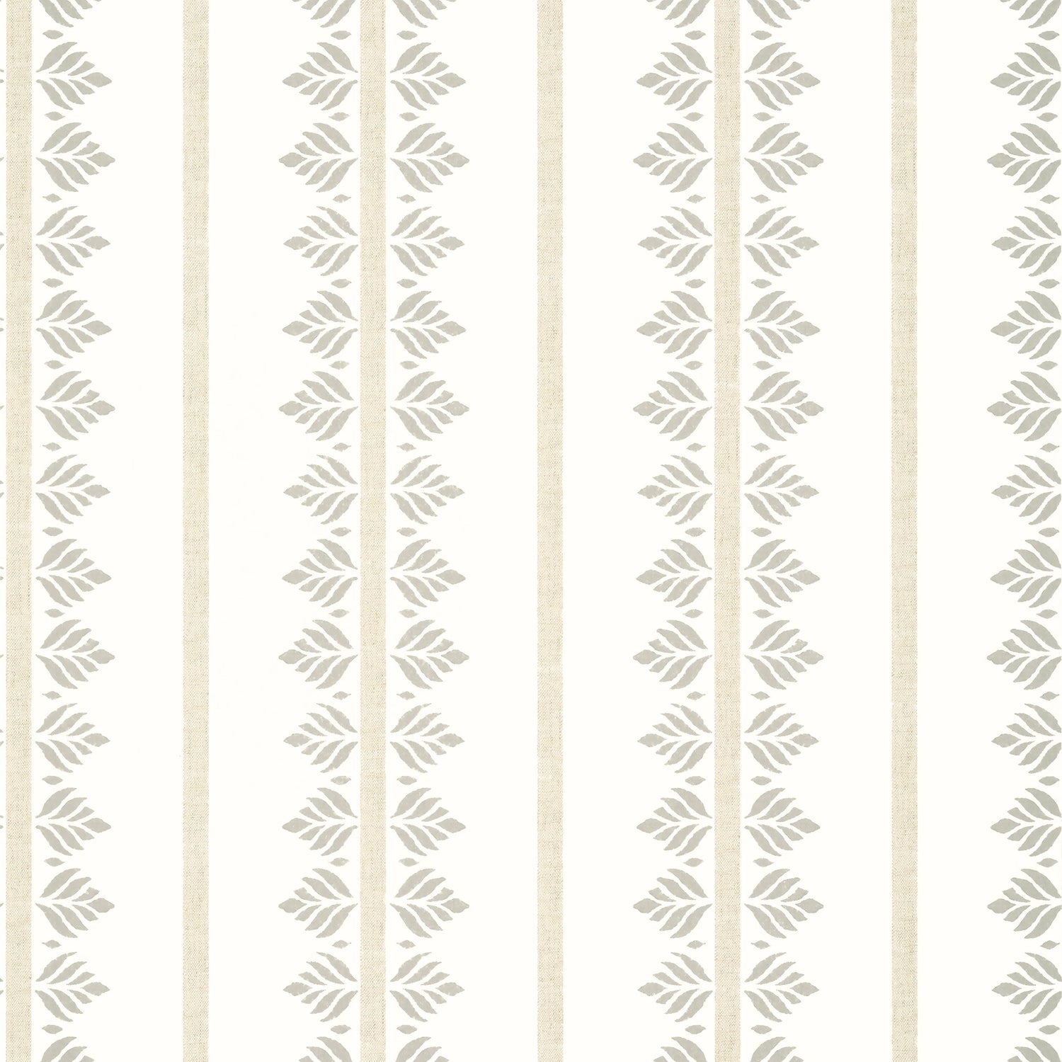 Fern Stripe wallpaper in beige color - pattern number AT15104 - by Anna French in the Antilles collection