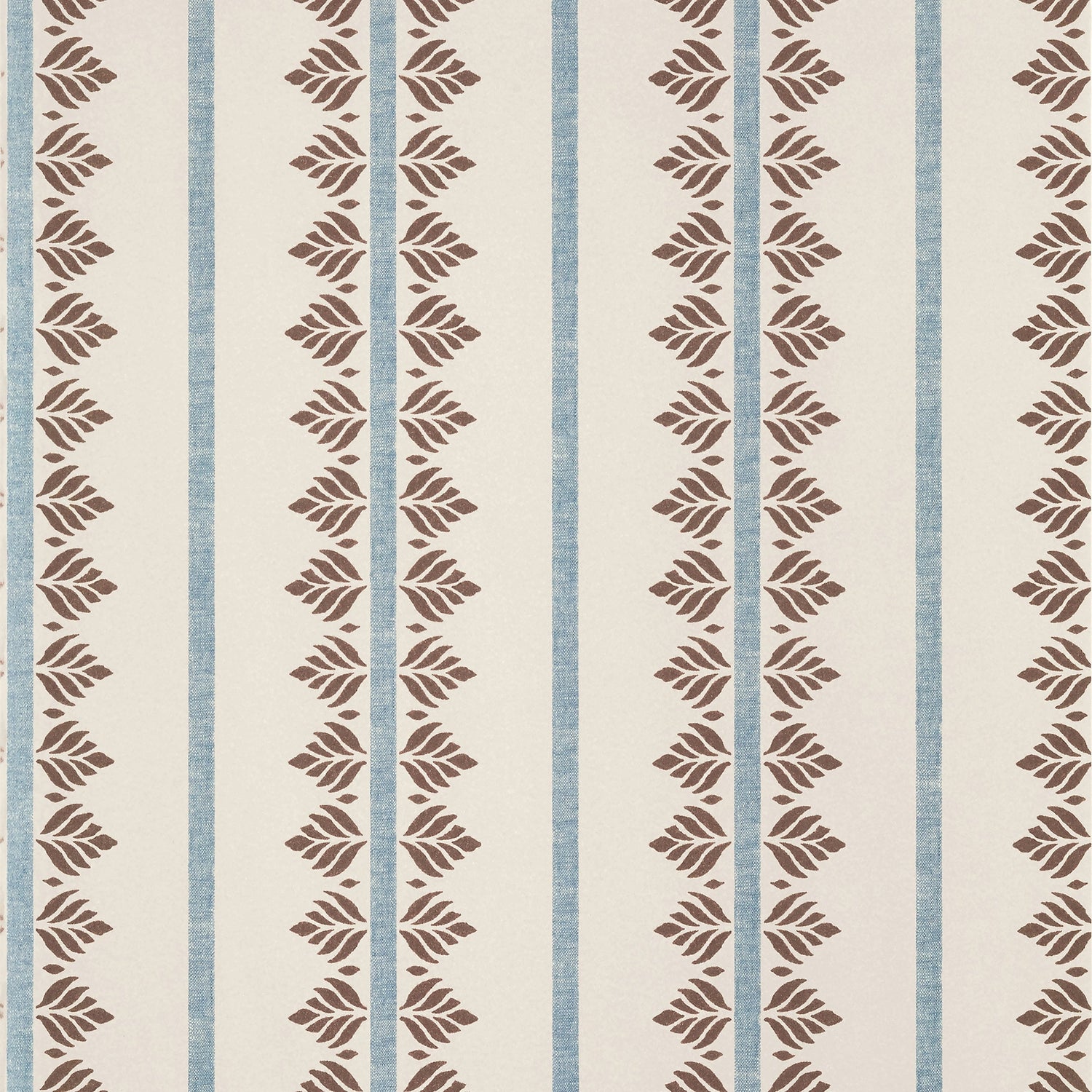 Fern Stripe wallpaper in brown and slate color - pattern number AT15106 - by Anna French in the Antilles collection
