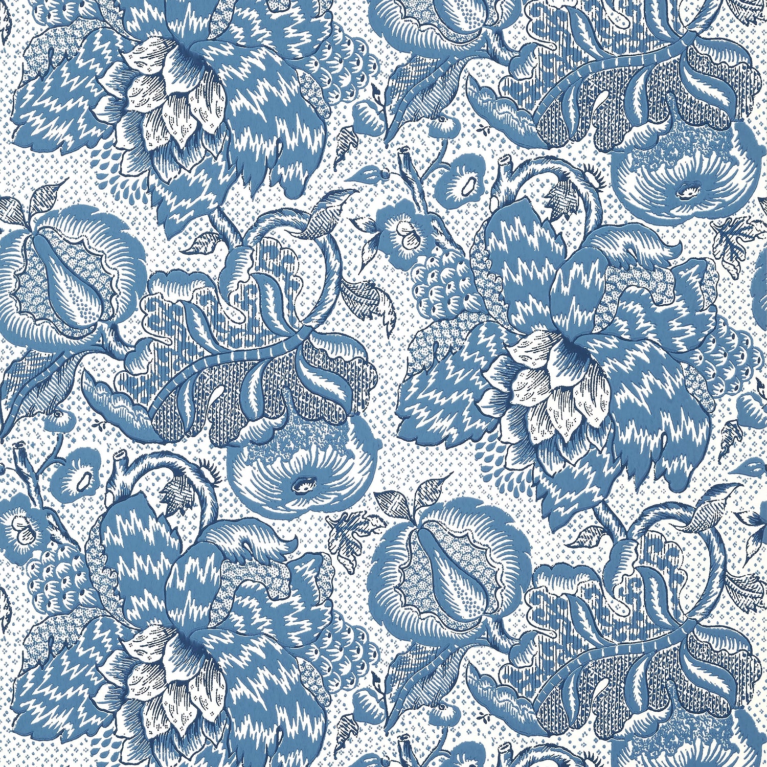 Westmont wallpaper in blue color - pattern number AT15112 - by Anna French in the Antilles collection